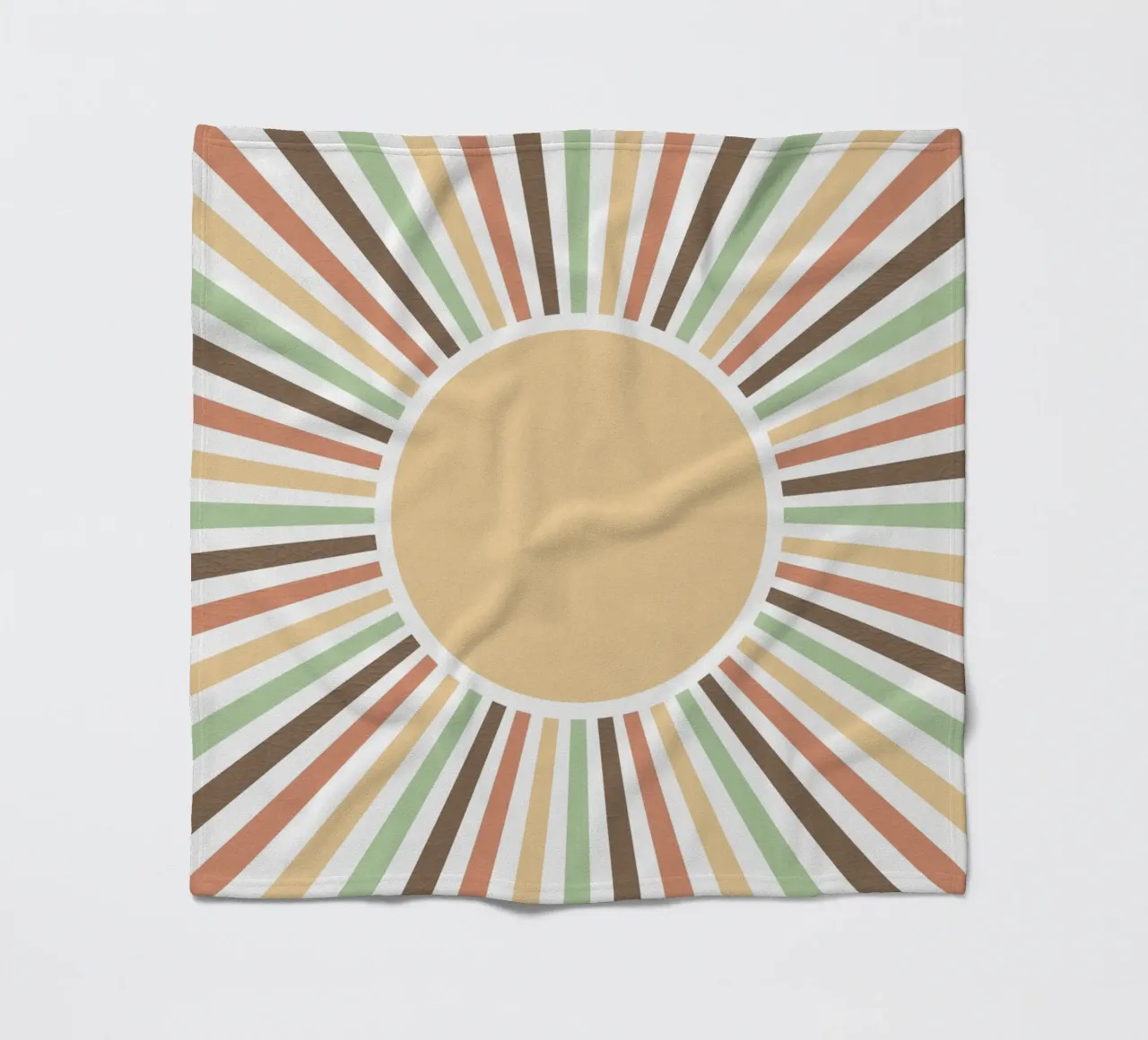 Radiating lines creating a sunburst effect plaid polaire de LisaArtes