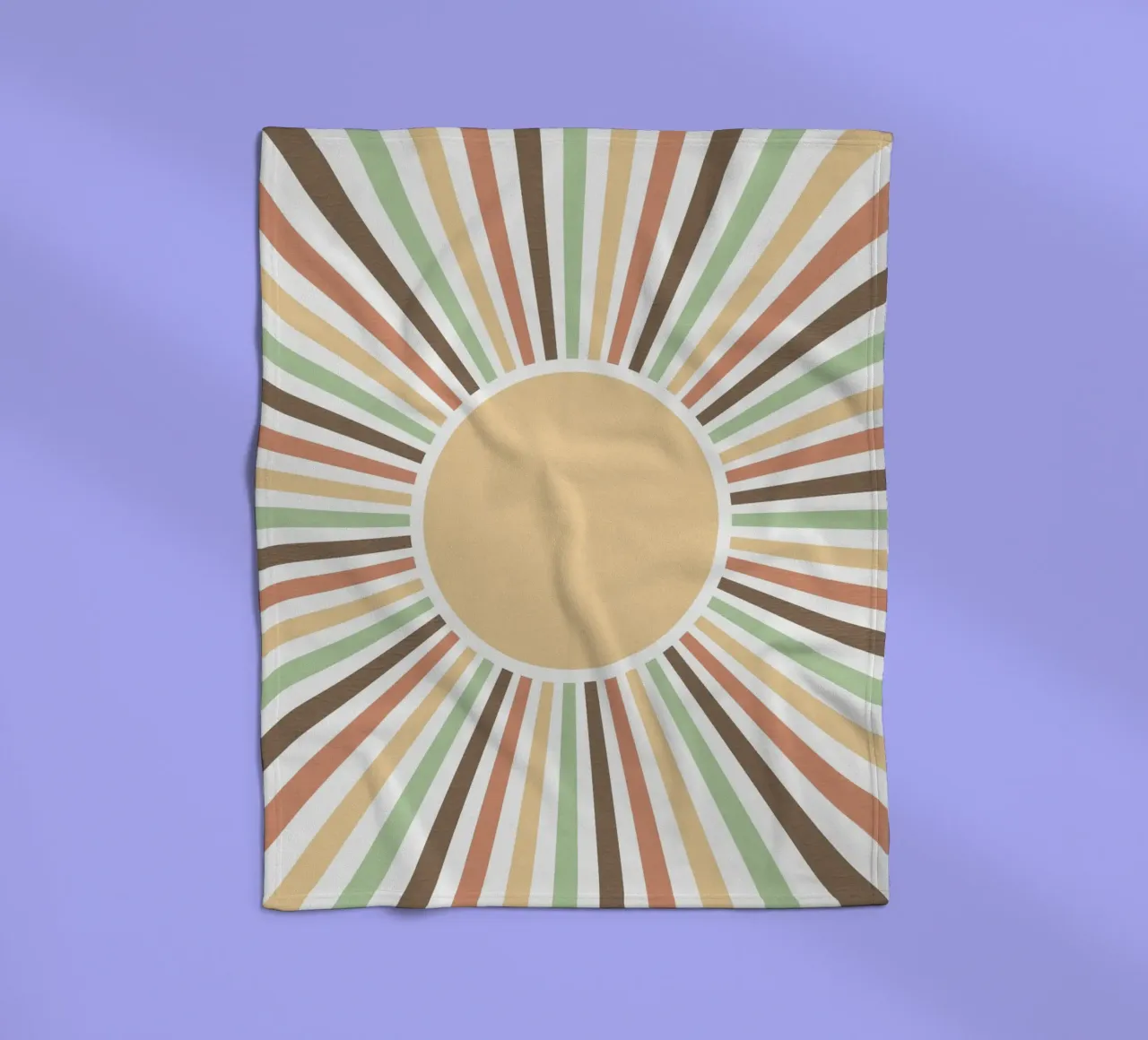 Radiating lines creating a sunburst effect plaid polaire de LisaArtes
