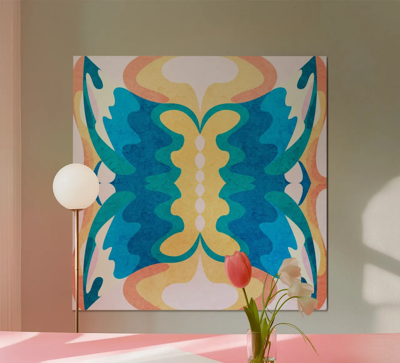 bright light poster con telaio in alluminio da lovely lines