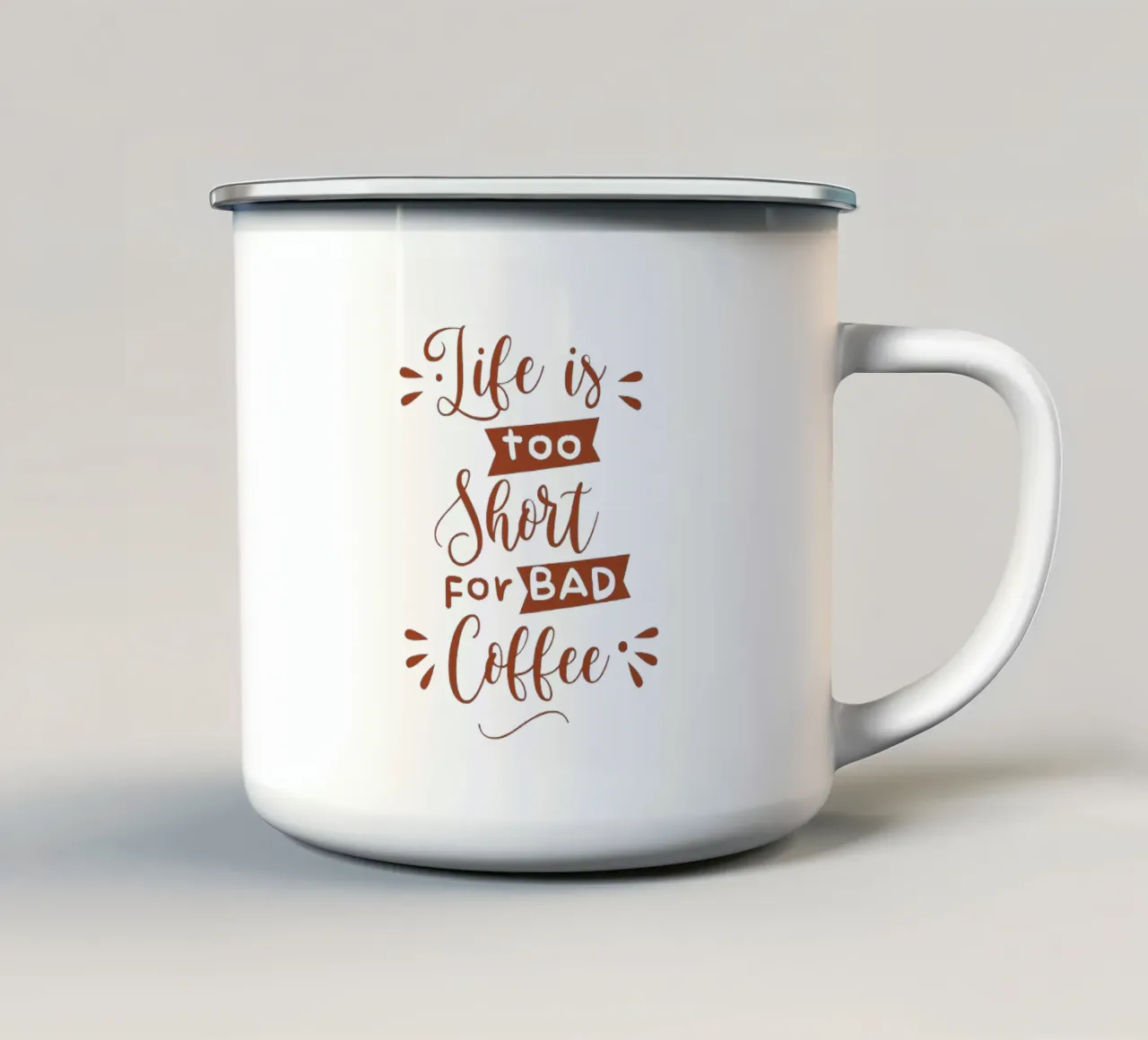 Coffee Everyday tazza in smalto da Dreamer10