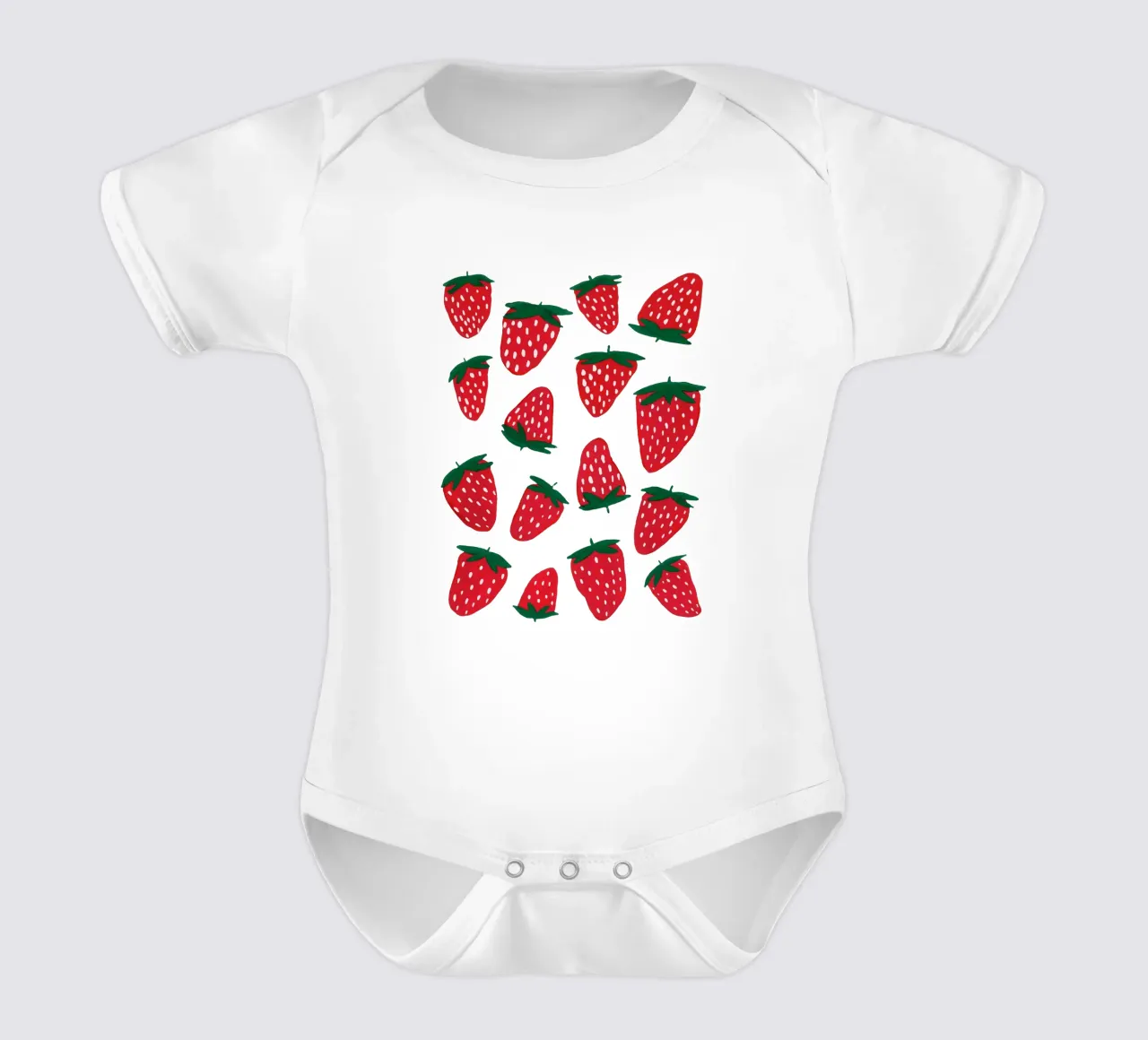 Fragole carine body neonato maniche corte da Wackapacka