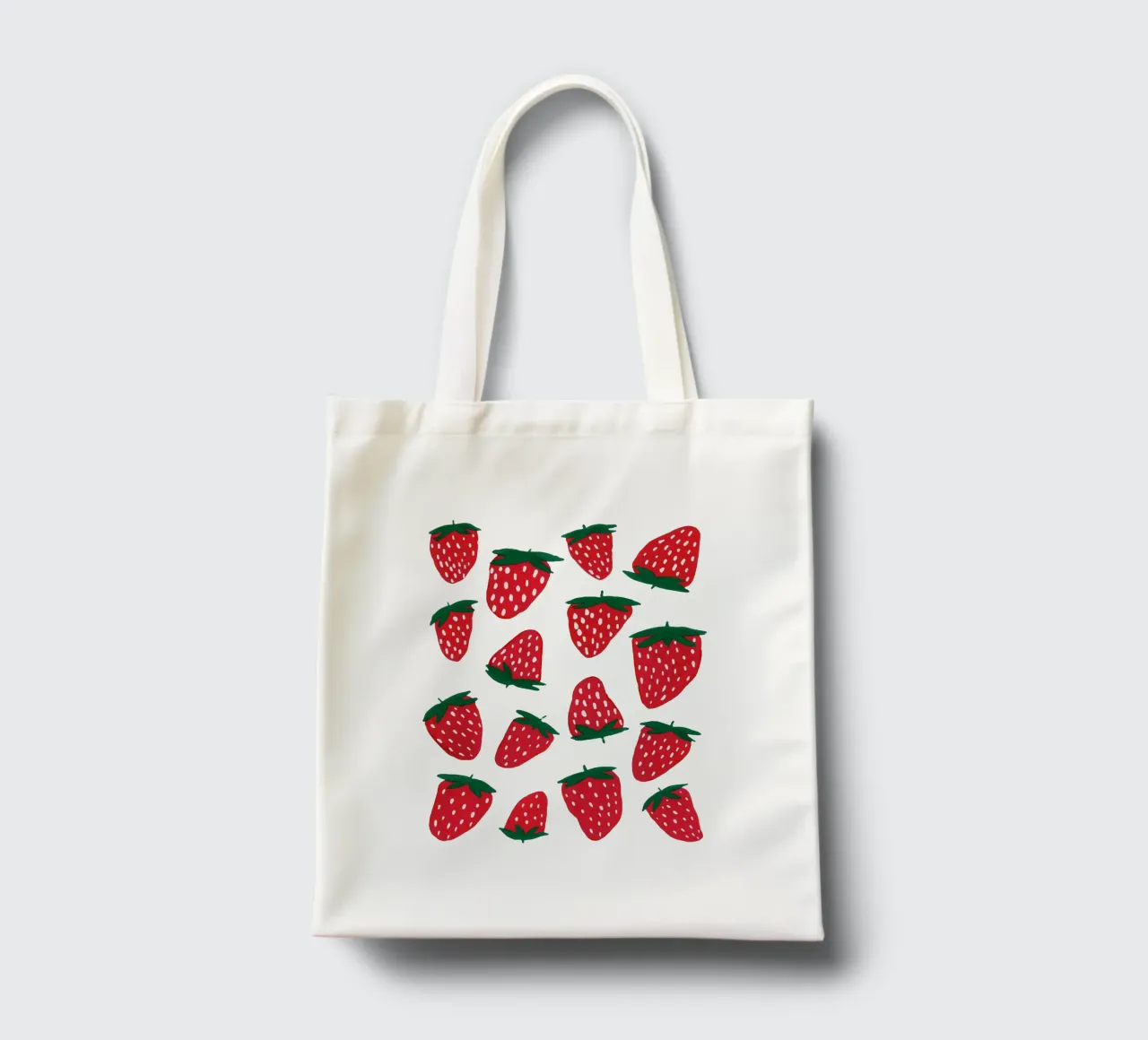 Schattige aardbeien jute draagtas van Wackapacka