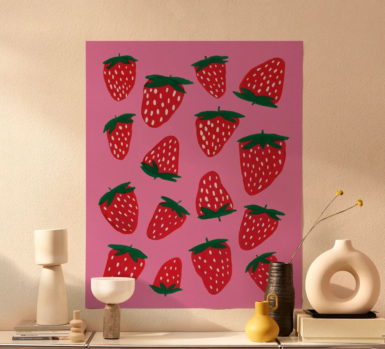 Cute strawberries poster by Wackapacka