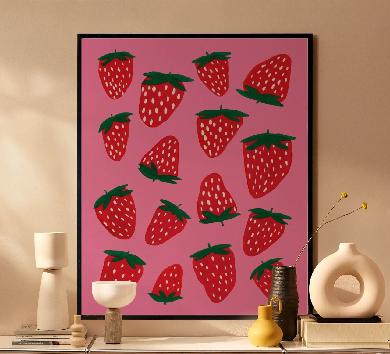 Cute strawberries poster by Wackapacka
