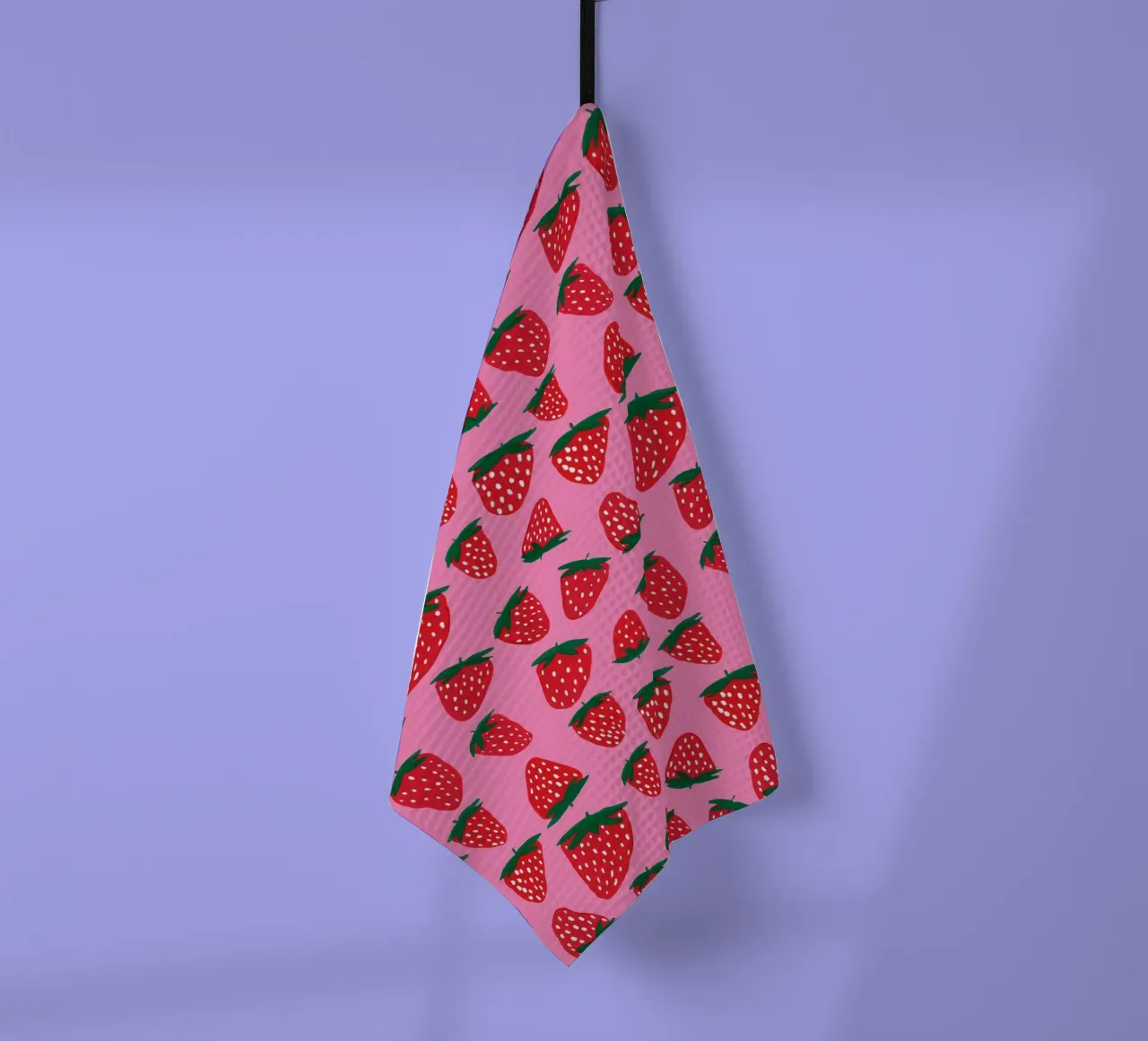 Mignonnes fraises torchon de Wackapacka