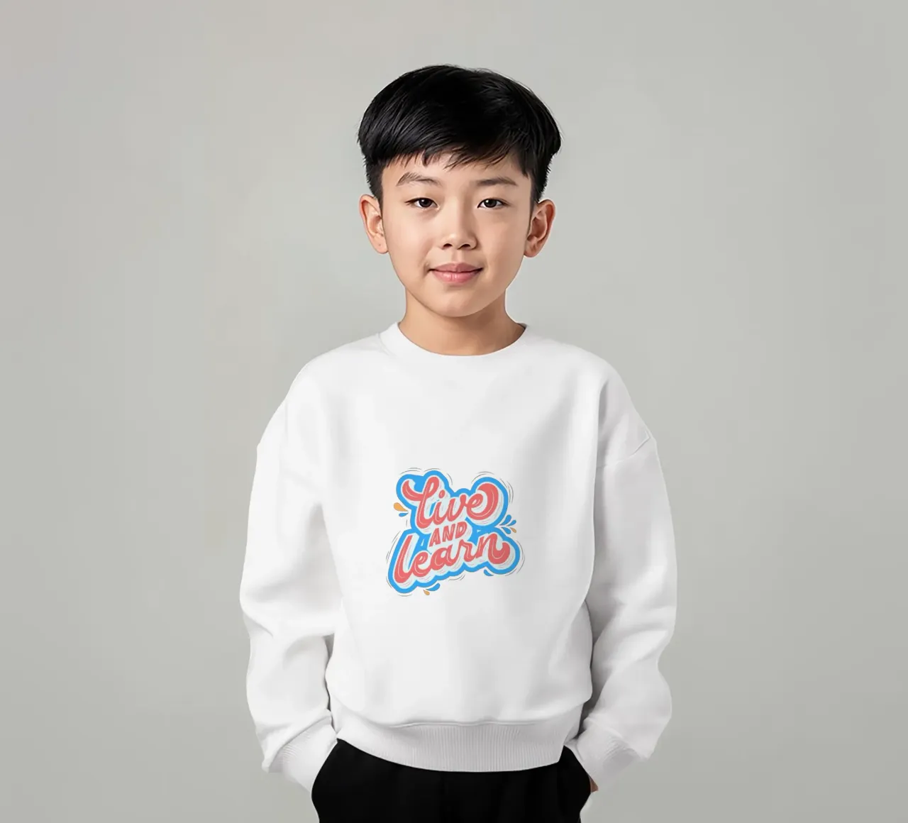 Live and Learn kinder sweatshirt van Dreamer10