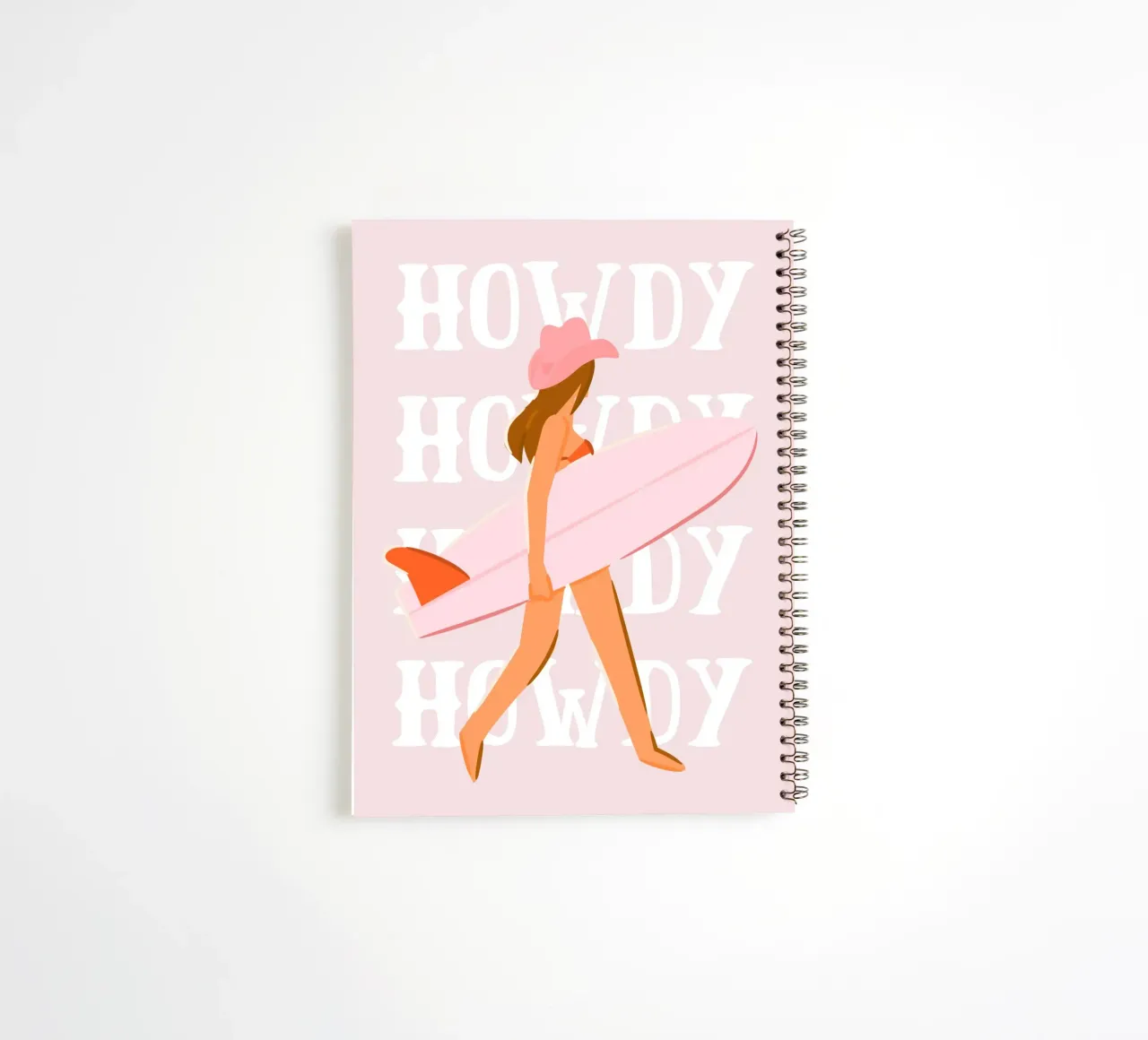 rosa Küsten-Cowgirl-Print, Girly Western, Cowboy-Stiefel Ringbuch von pdigitalprints