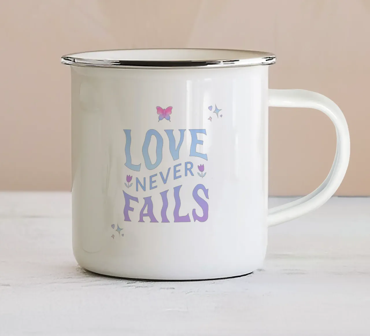Love Always tazza in smalto da Dreamer10