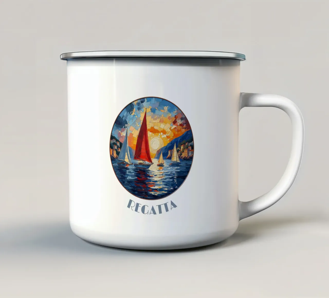 The Sailor’s Dream tazza in smalto da Nikis Art Studio