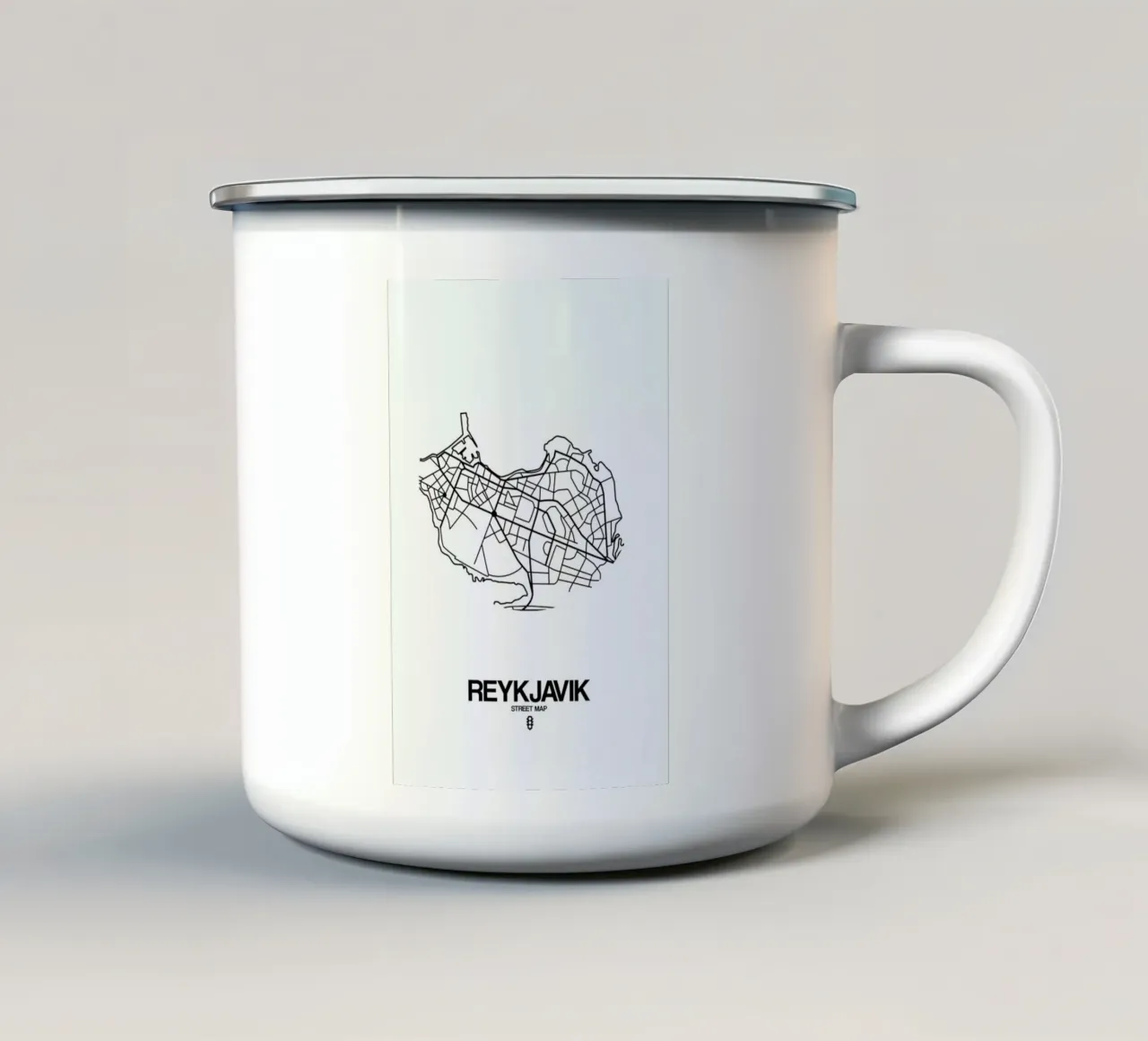 Reykjavik tazza in smalto da Naxart