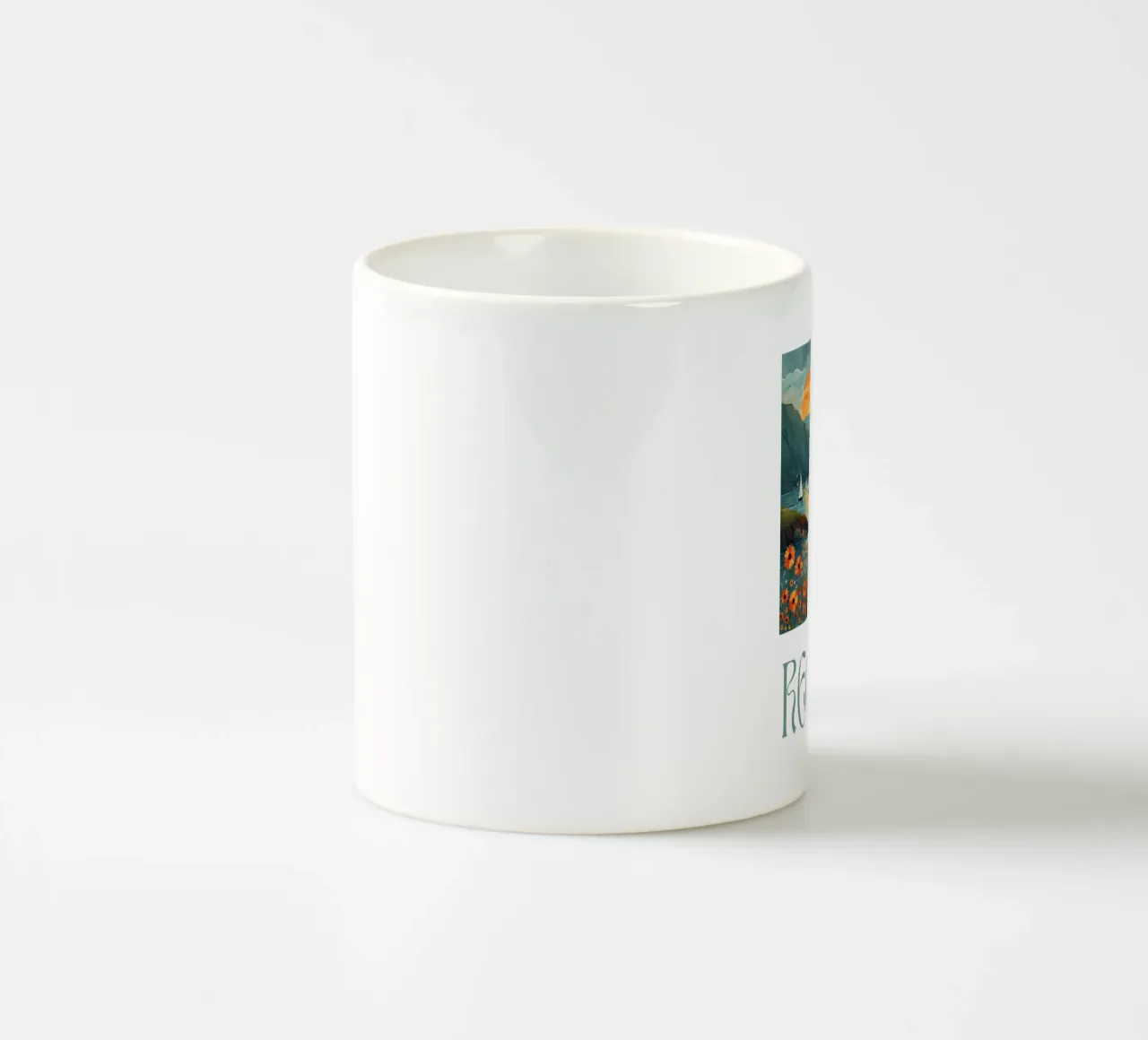 Journey on the Blue tazza in ceramica da Nikis Art Studio