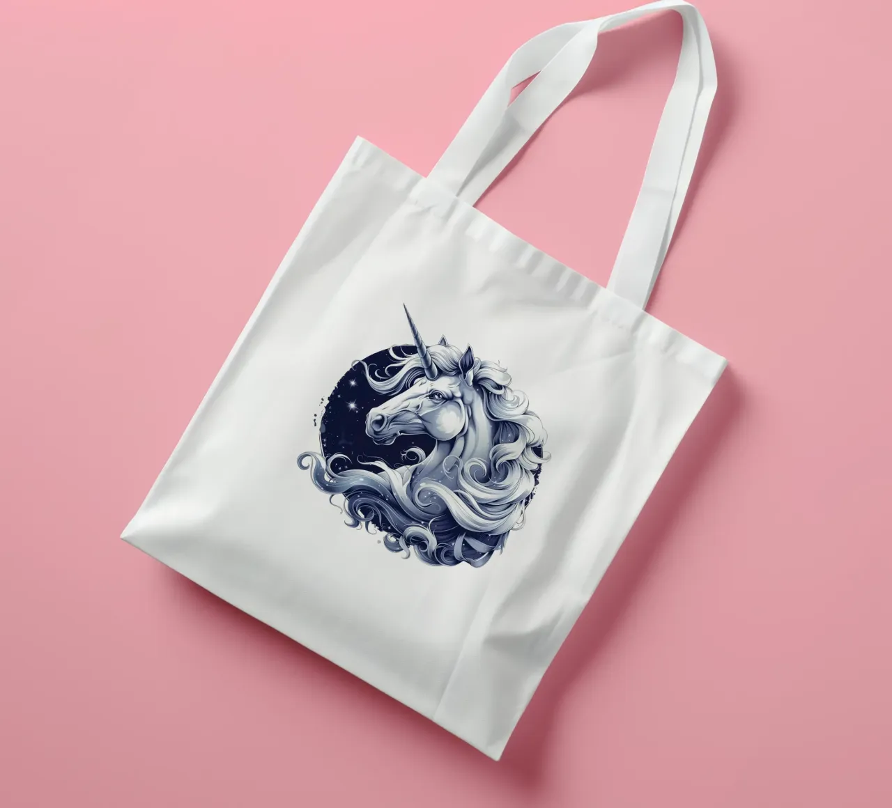 Unicorn borsa in juta da Nikis Art Studio