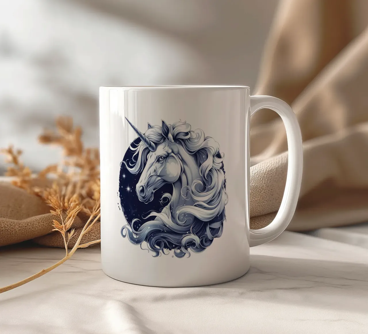 Unicorn tazza in ceramica da Nikis Art Studio