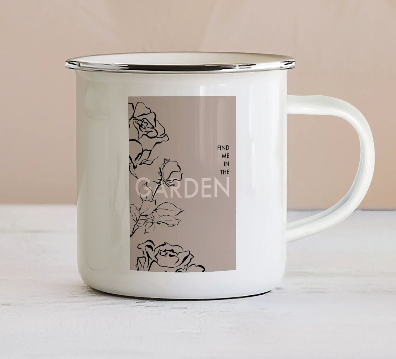 Vie Simple No 57 Emaille Tasse von treechild