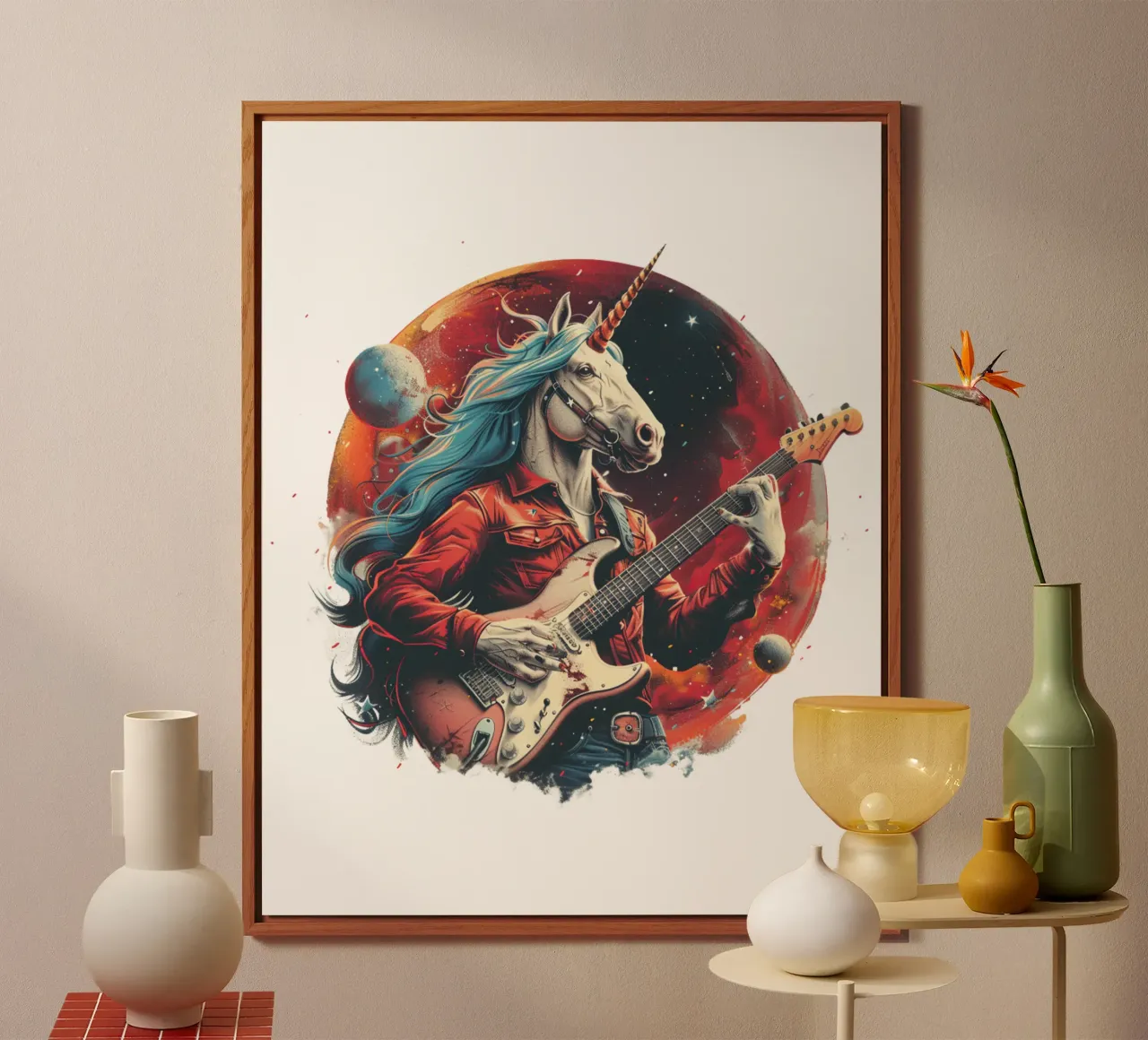 Celestial Unicorn alluminio dibond da Nikis Art Studio