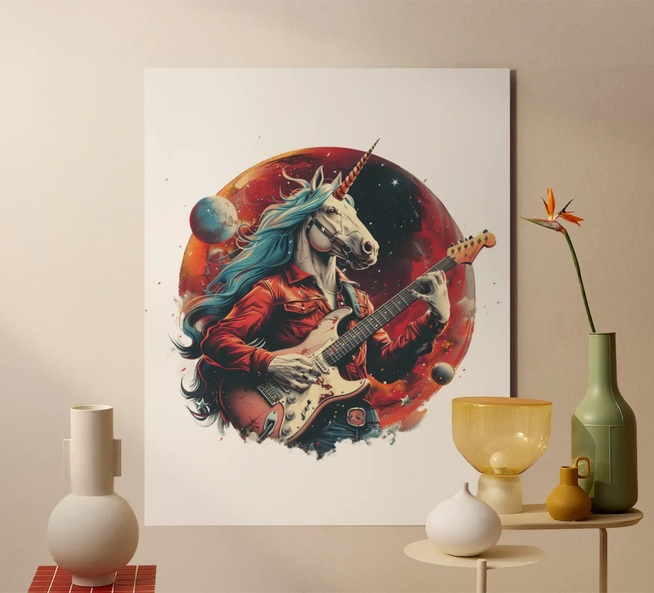 Celestial Unicorn alluminio dibond da Nikis Art Studio