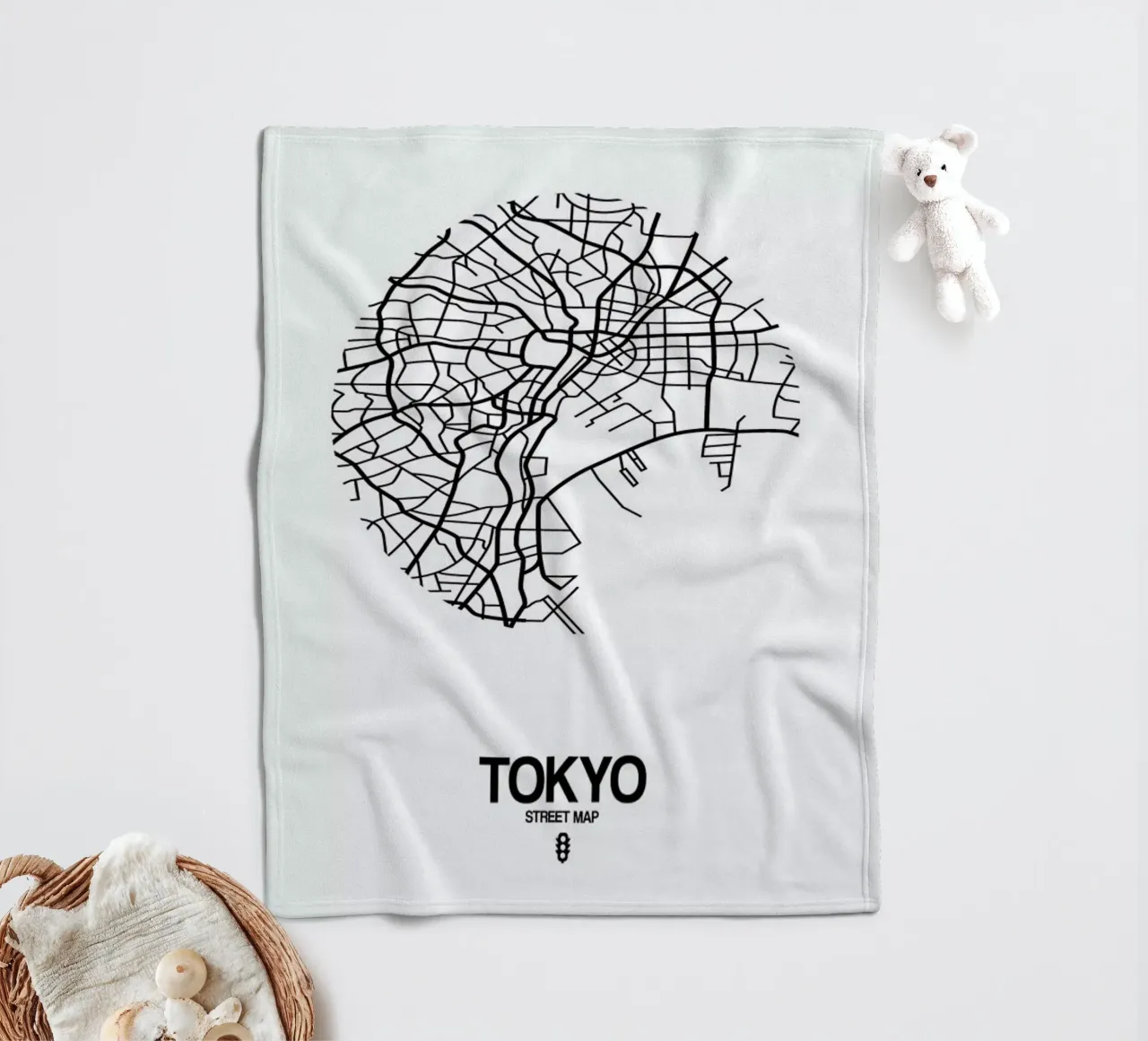 Tokyo coperta in pile da Naxart
