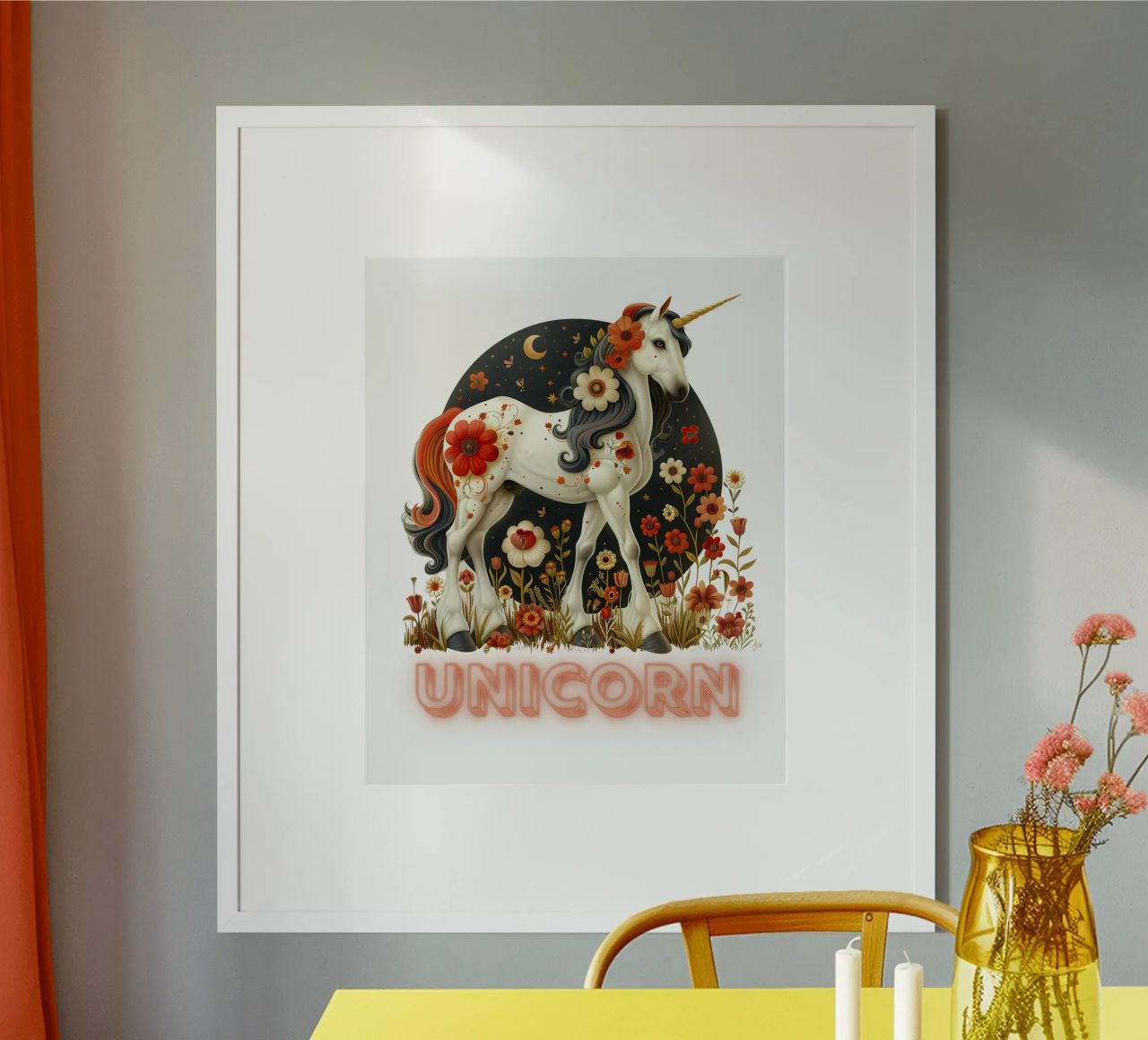 The Unicorn's Grace Poster von Nikis Art Studio