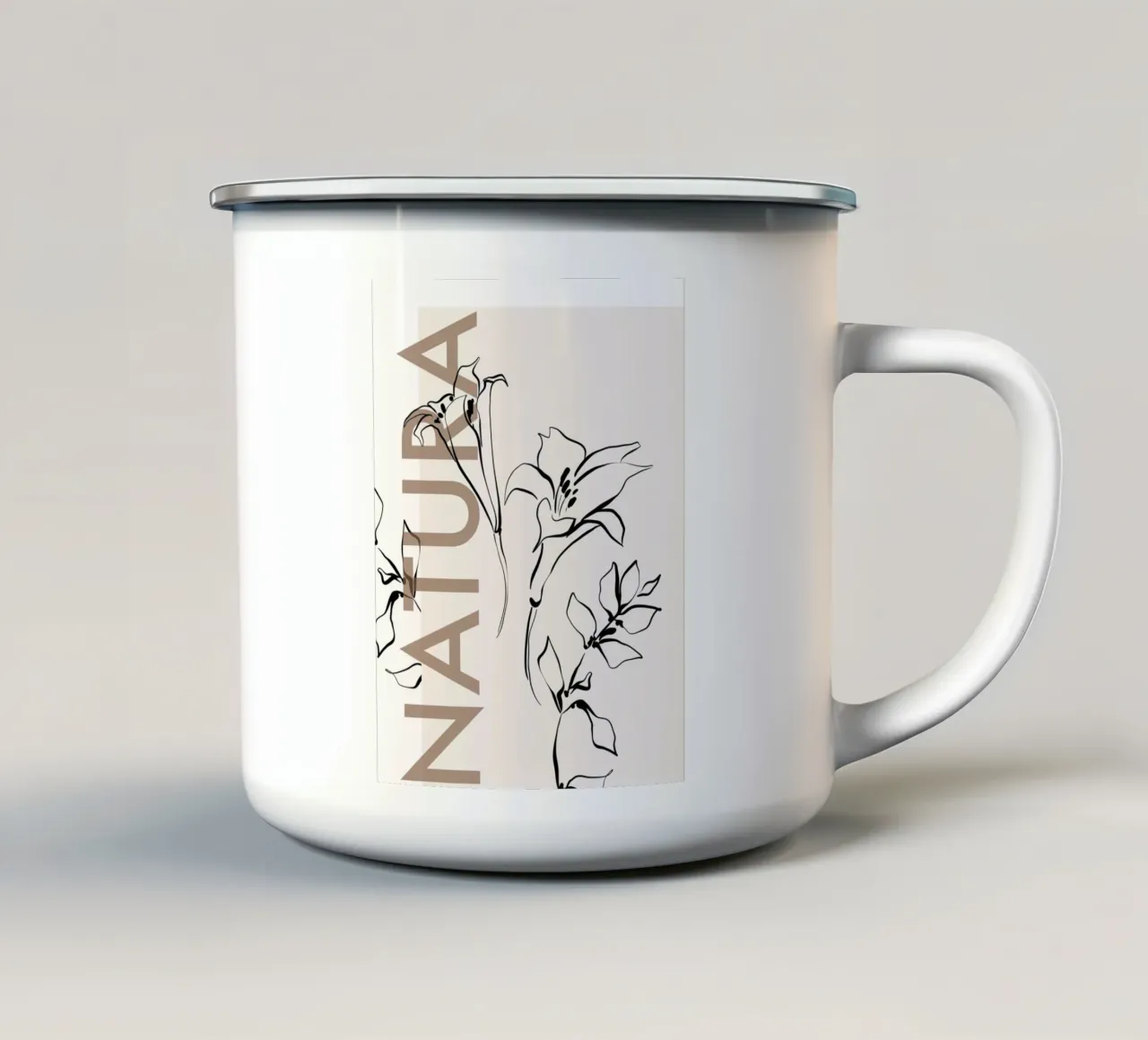 Vie Simple No 60 enamel mug by treechild