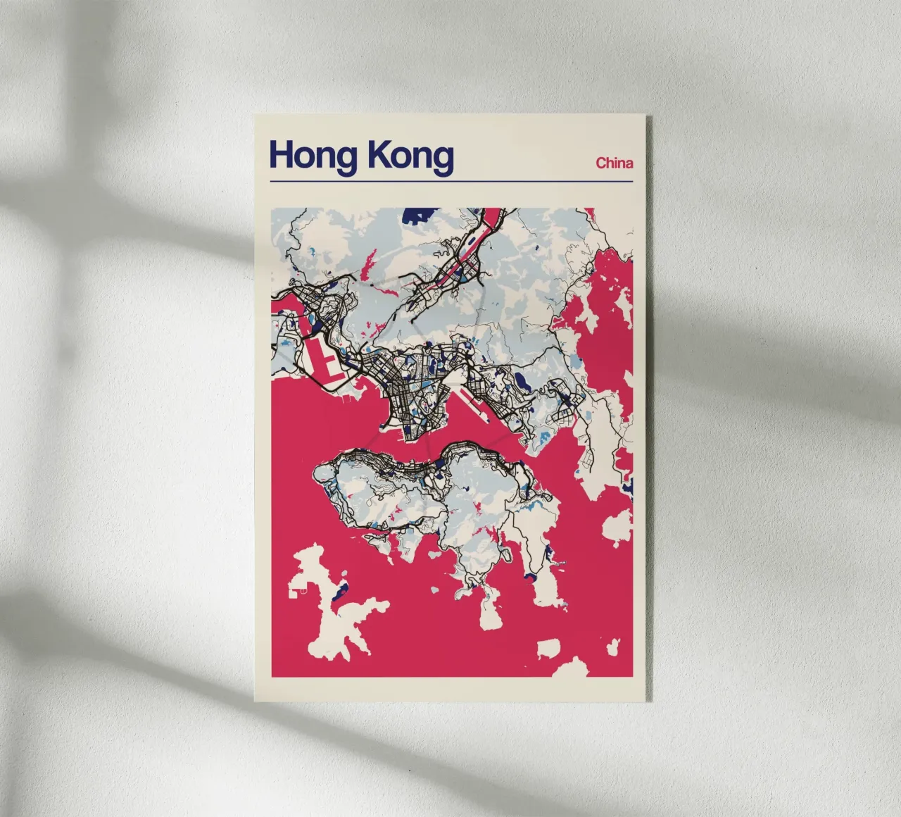 Lignes portuaires de Hong Kong plexiglas de MOOODZART