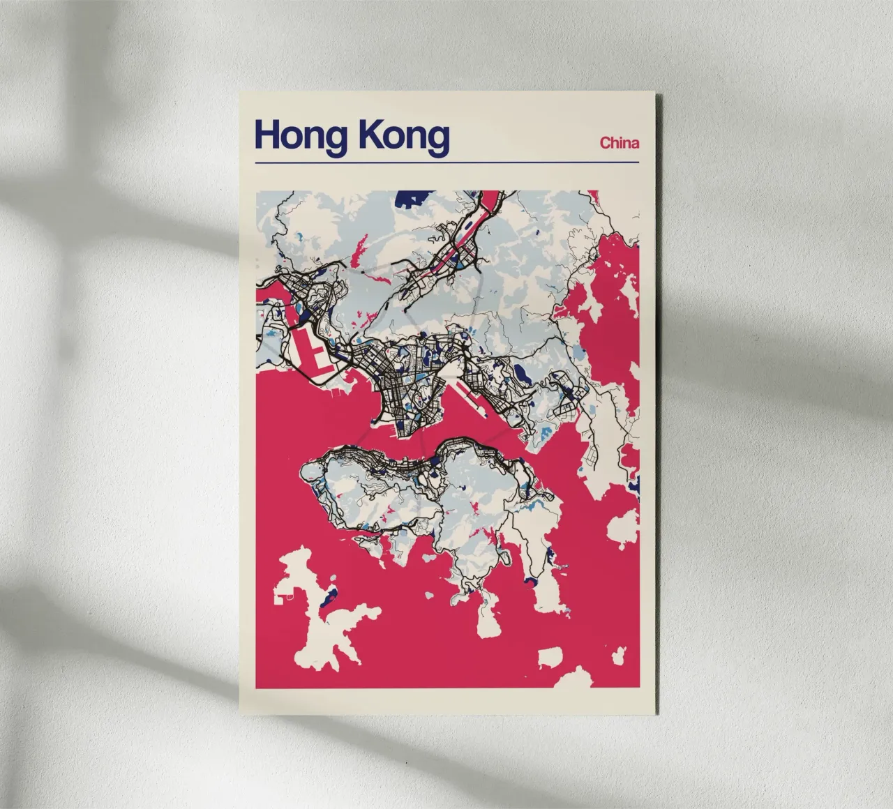 Hong Kong Havenlijnen aluminium-dibond van MOOODZART