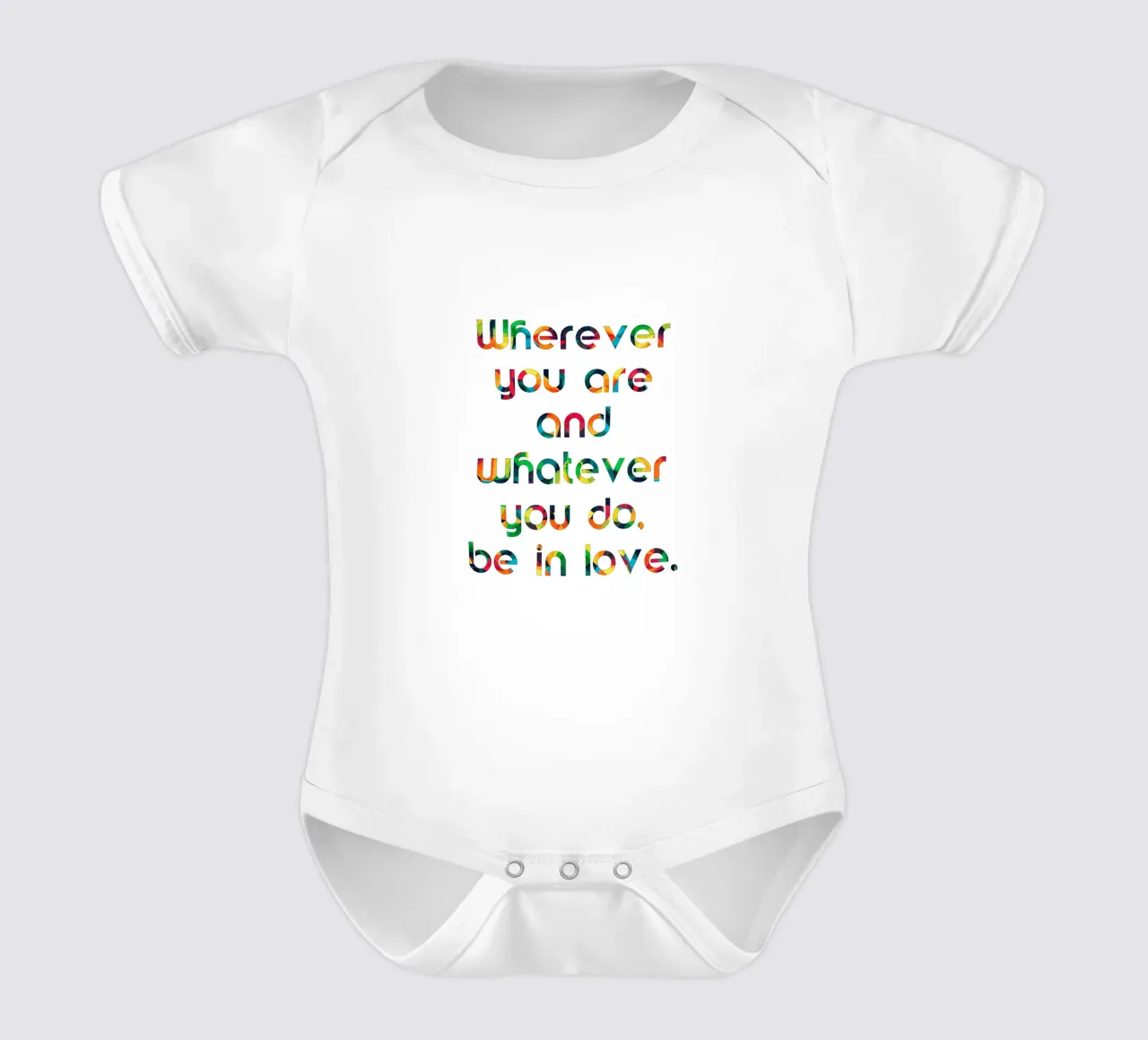 Rumi Zitat über Liebe Kurzarm Babybody von lovely lines