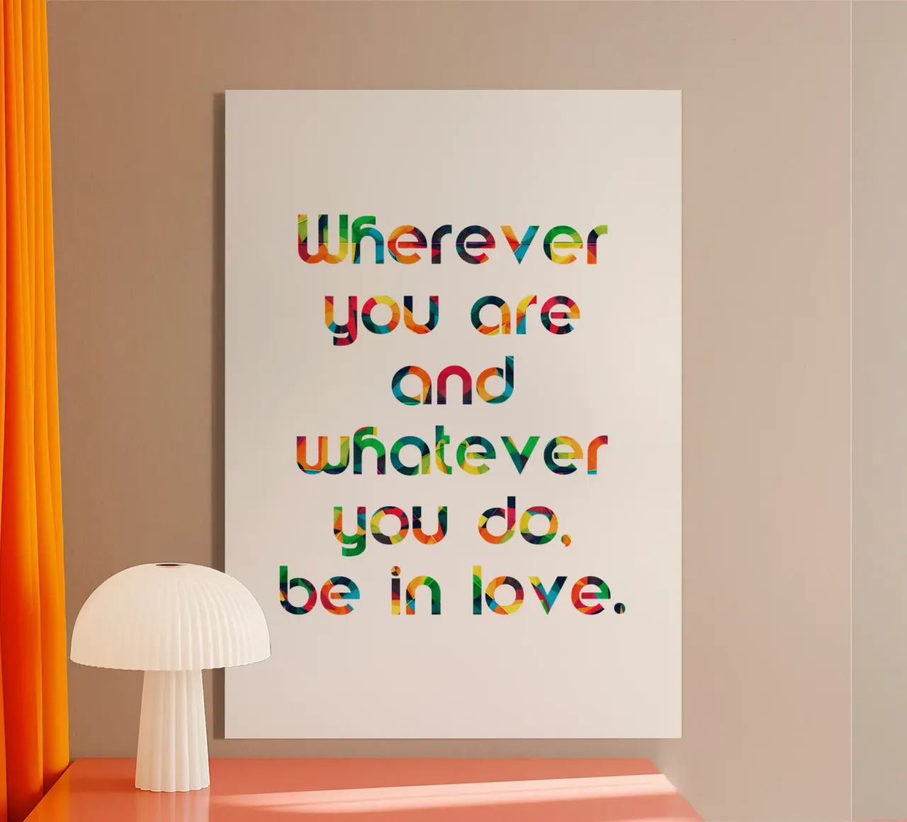 Citazione di Rumi sull'amore plexiglass da lovely lines