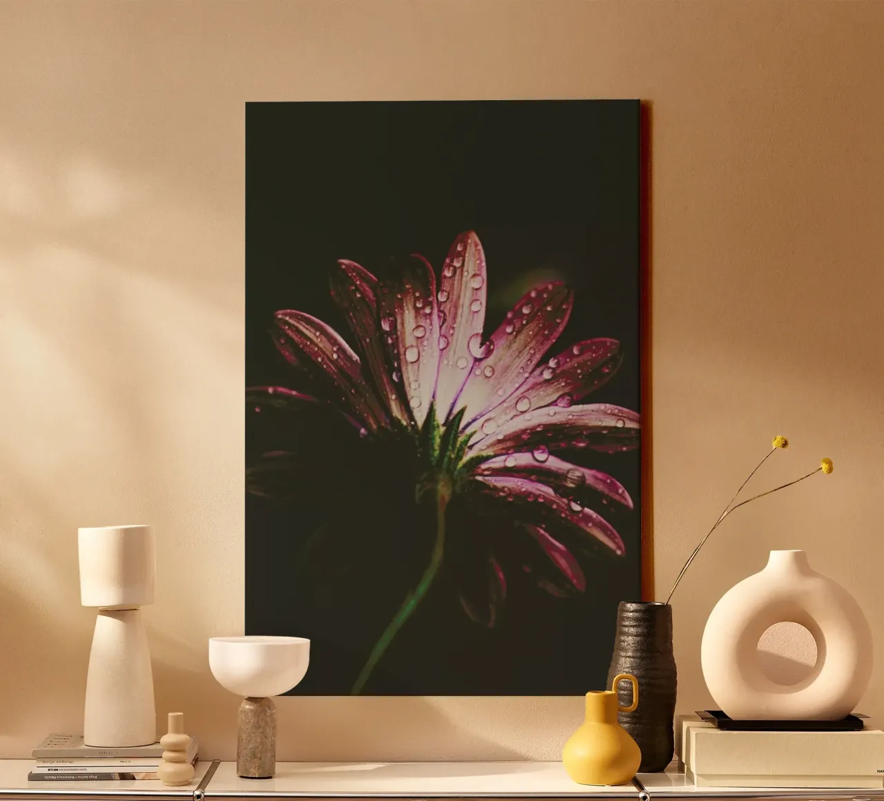 Bloem - Moody Floral canvas met Baklijst van Ingrid Beddoes