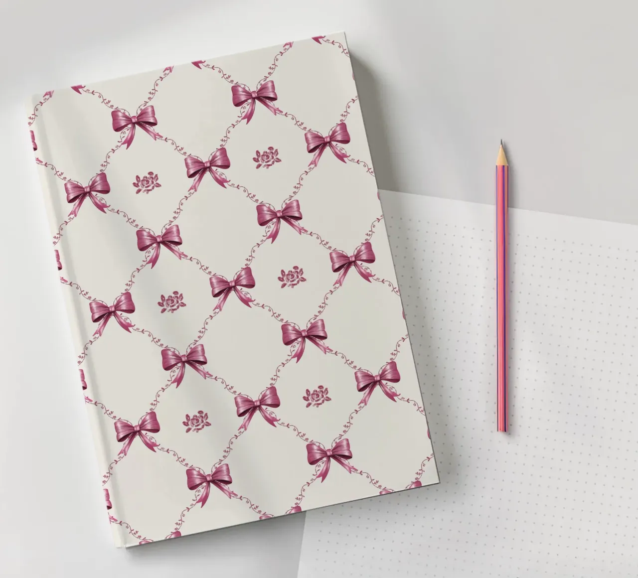 Coquette Pink Ribbons and Lace diario da anisillustration
