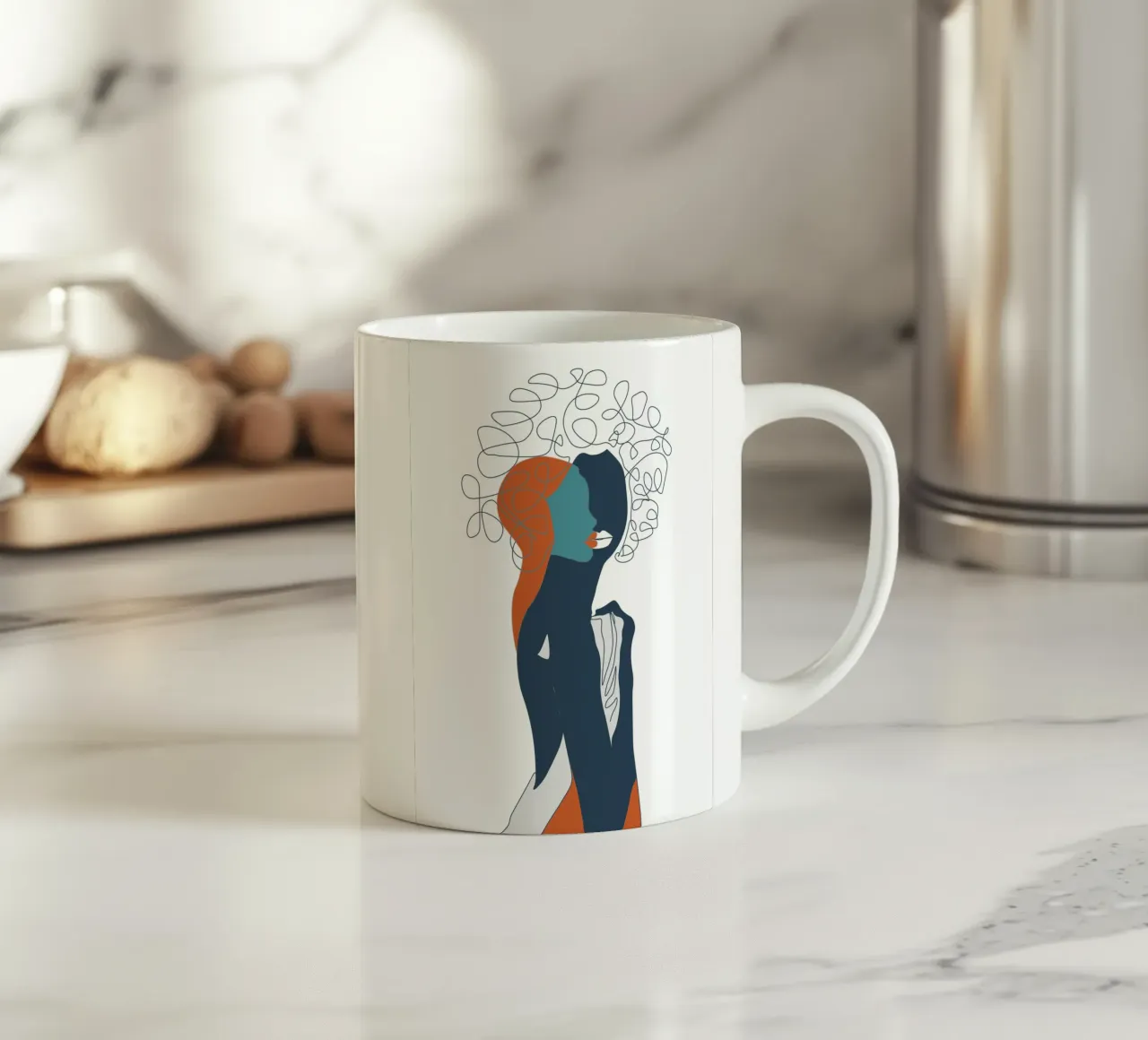 La dualità di lei tazza in ceramica da Urban Art Draw