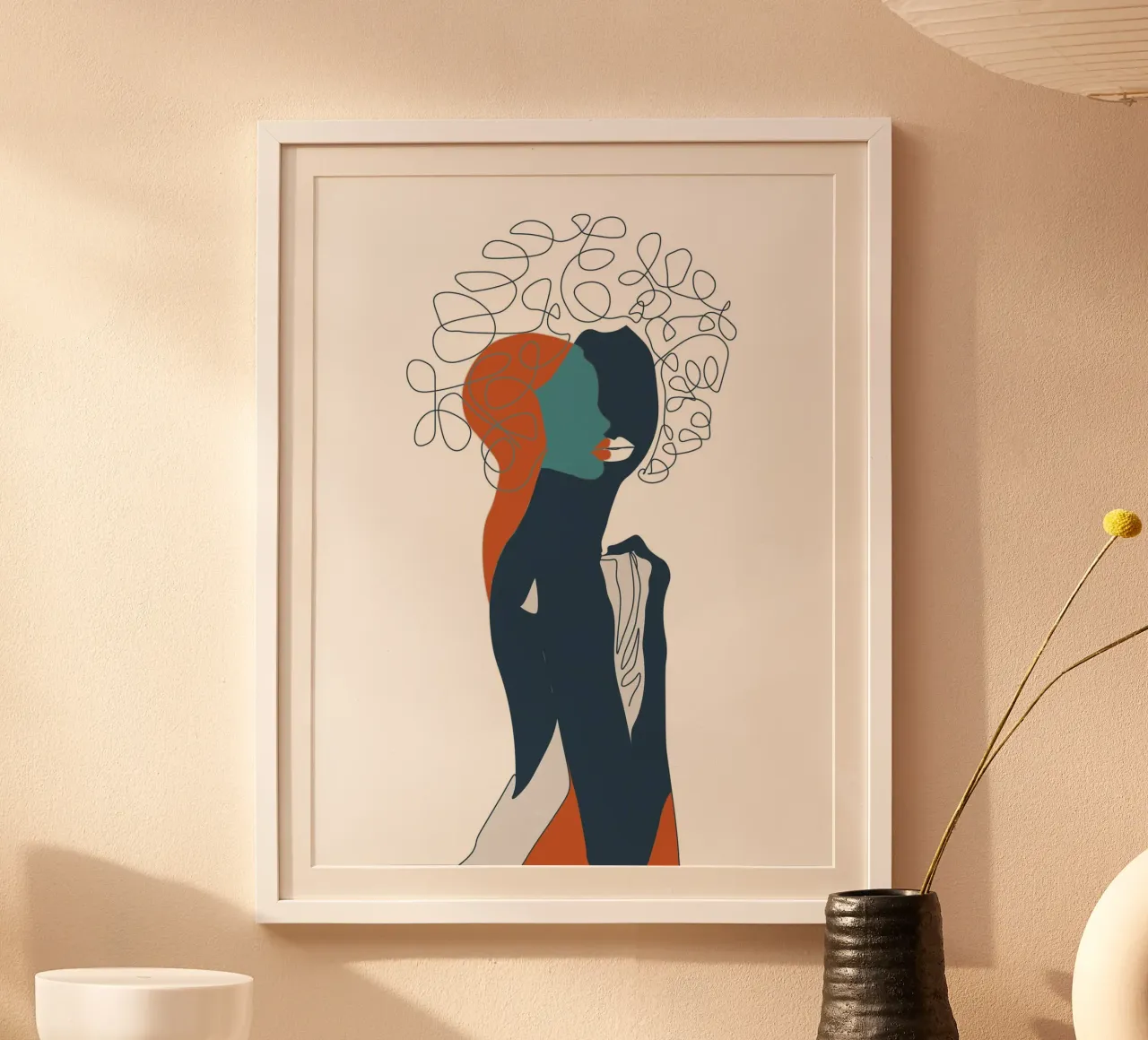 La dualità di lei poster con telaio in plastica da Urban Art Draw