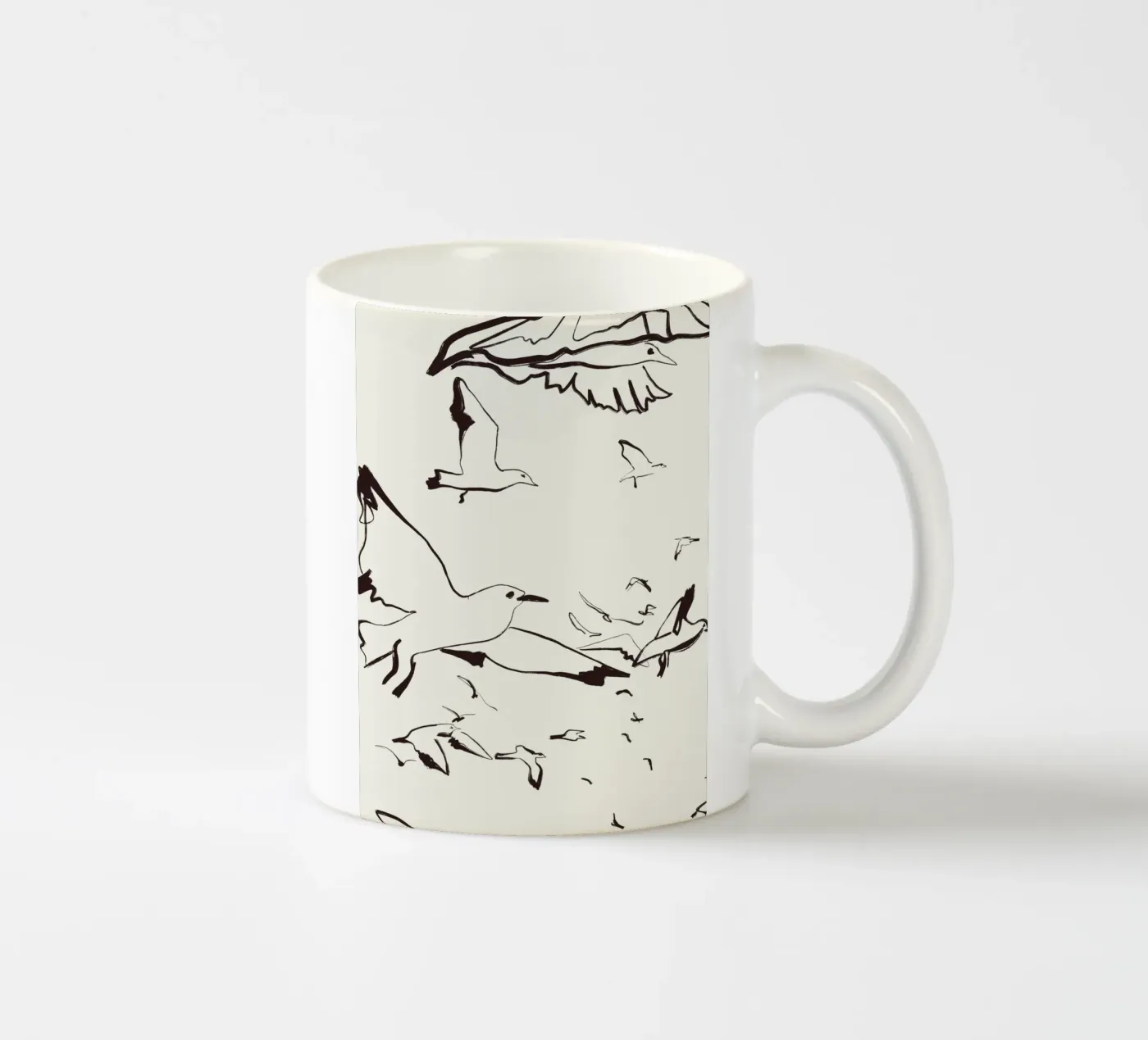 Birds ceramic mug by Urban Art Draw