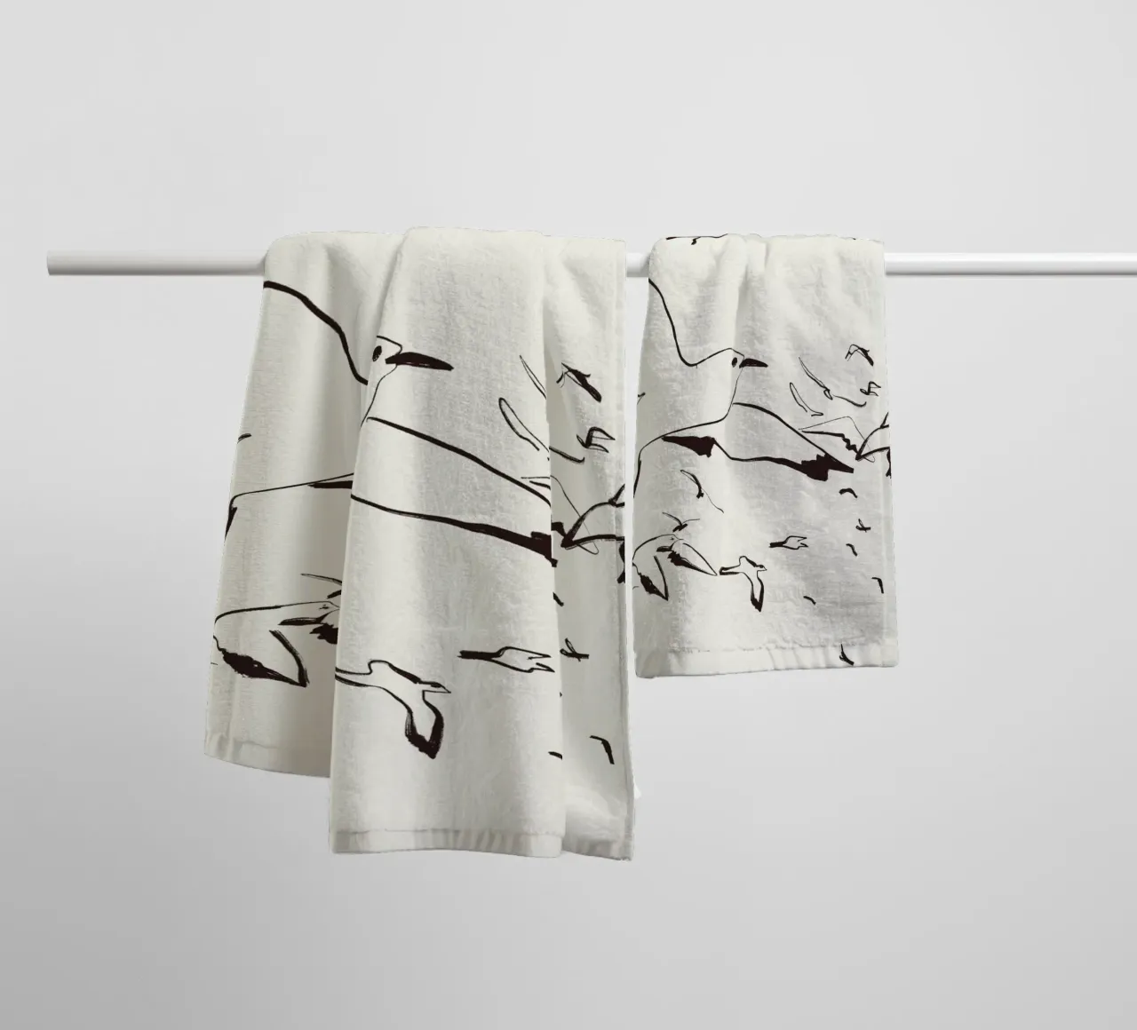 Birds towel by Urban Art Draw