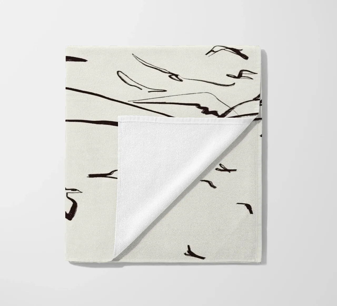 Birds beach towel by Urban Art Draw