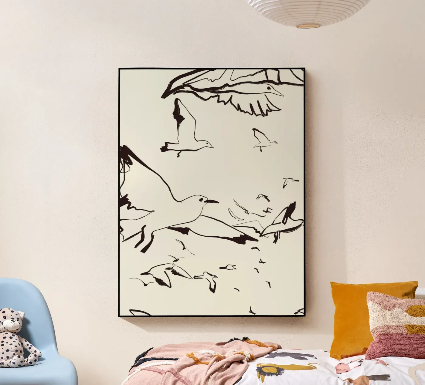 Vogels acryl van Urban Art Draw