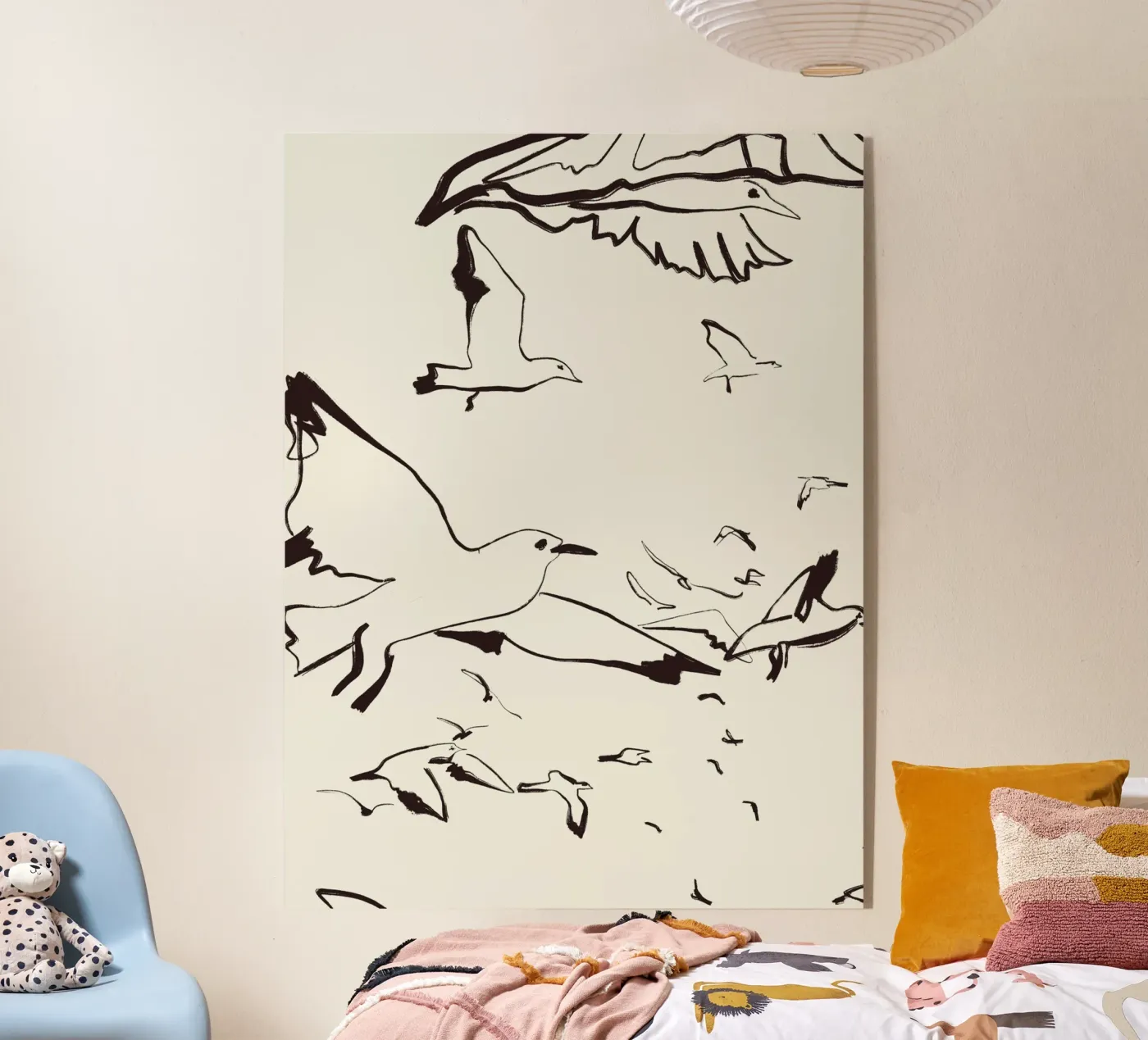 Vogels acryl van Urban Art Draw