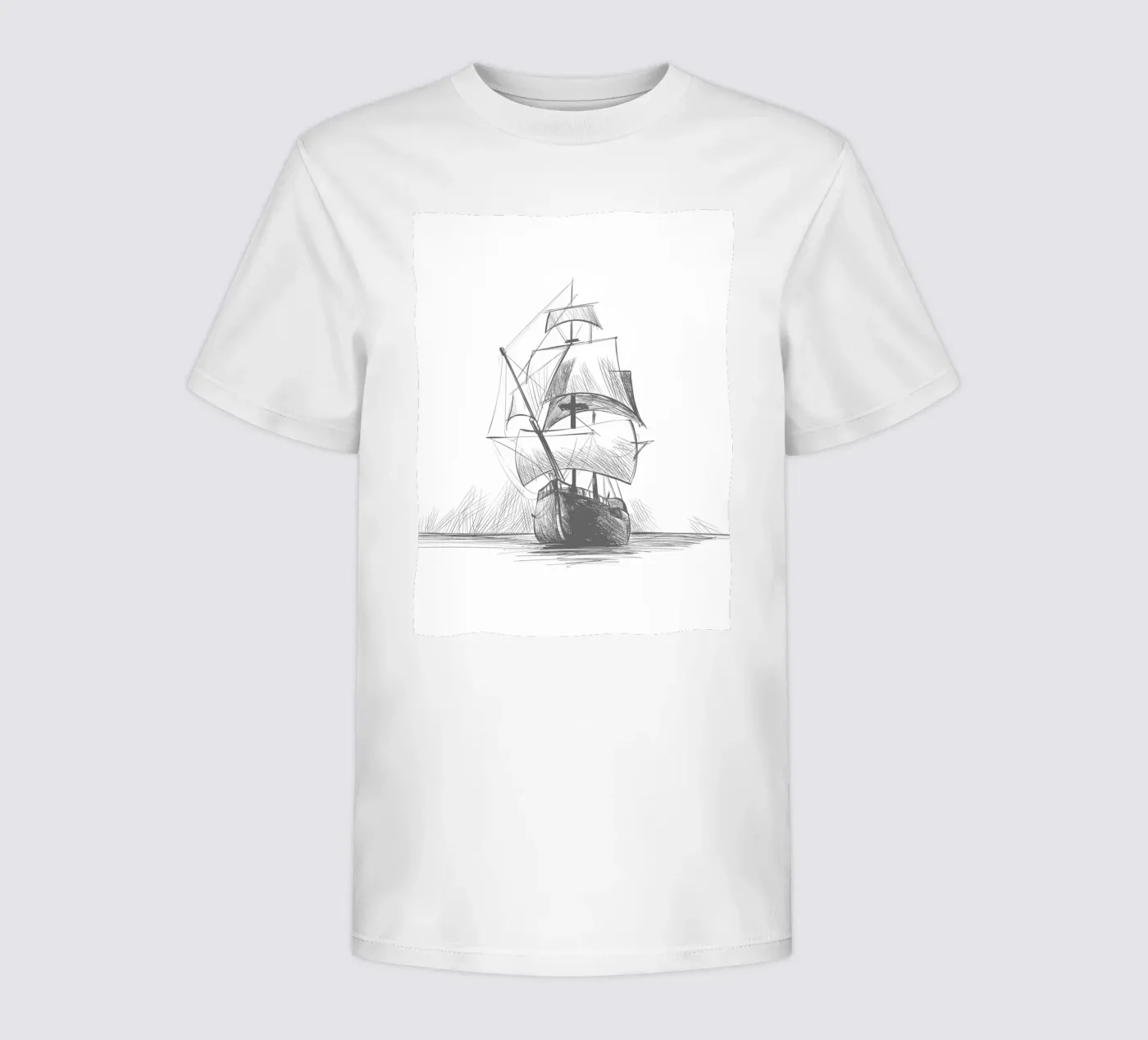 Nave a vela t-shirt bambini da Urban Art Draw