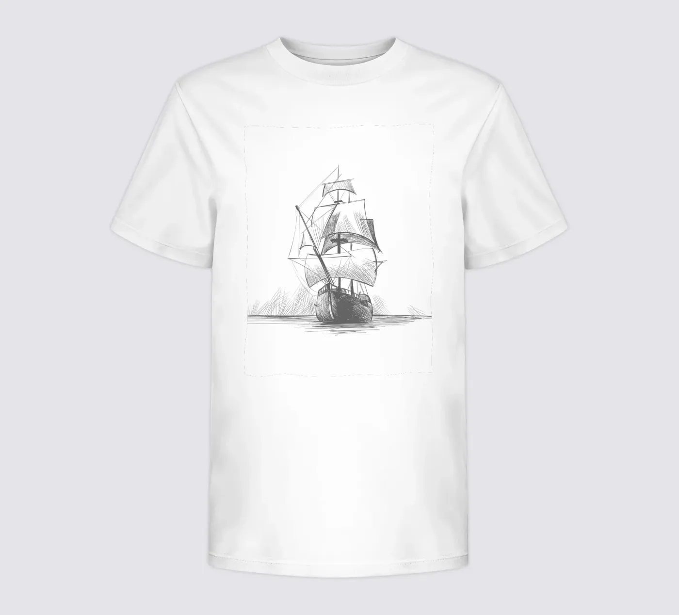 Nave a vela t-shirt bambini da Urban Art Draw