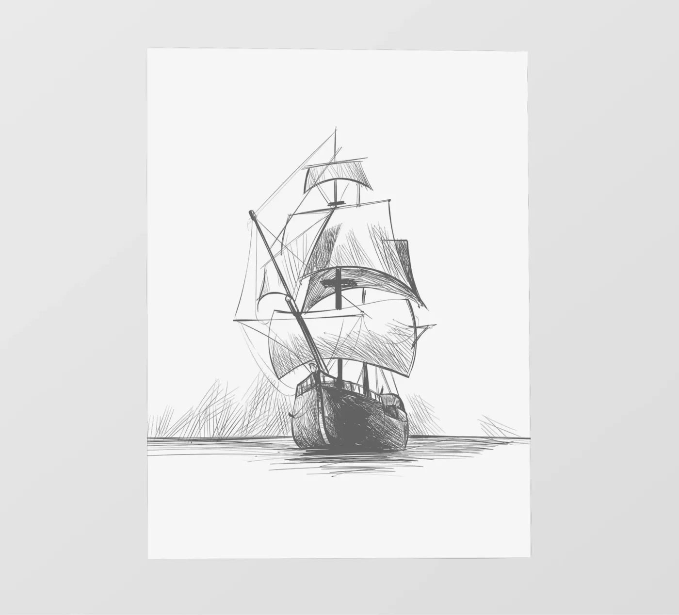 Zeilschip fotobehang van Urban Art Draw