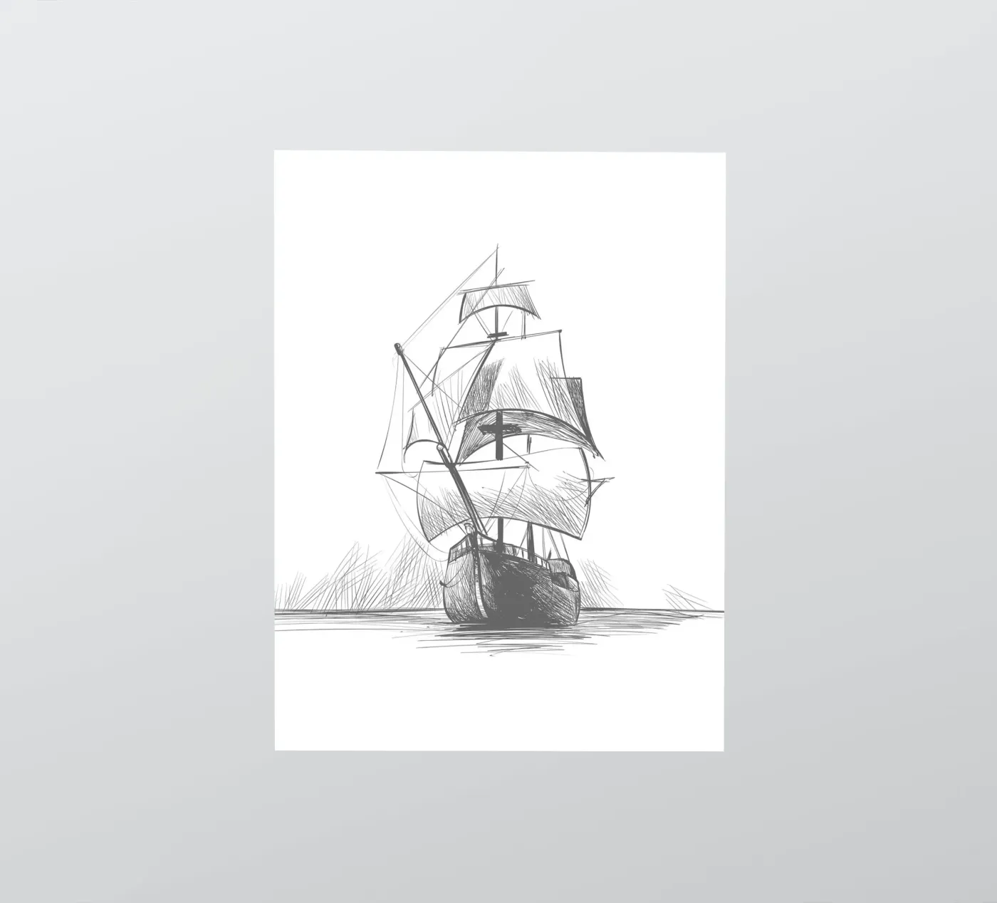 Sailing ship sticker by Urban Art Draw