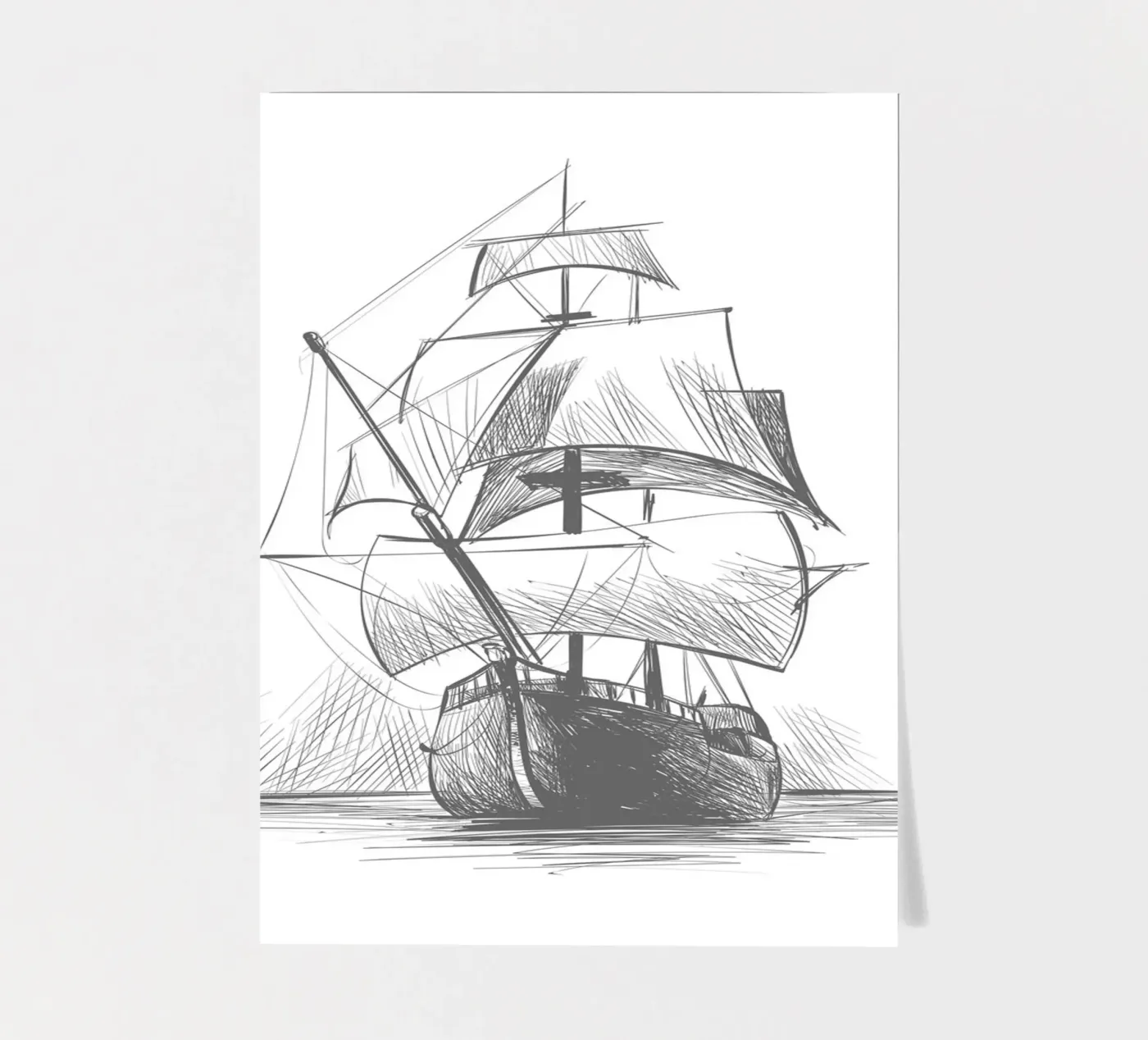 Sailing ship sticker sheet by Urban Art Draw