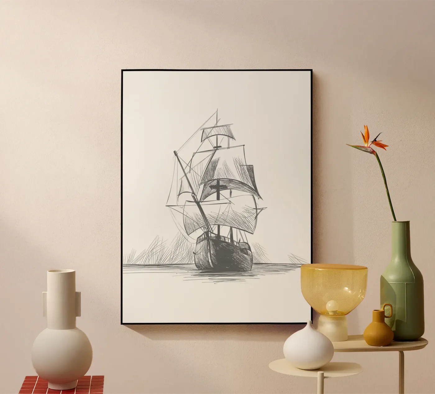 Sailing ship plexiglass da Urban Art Draw