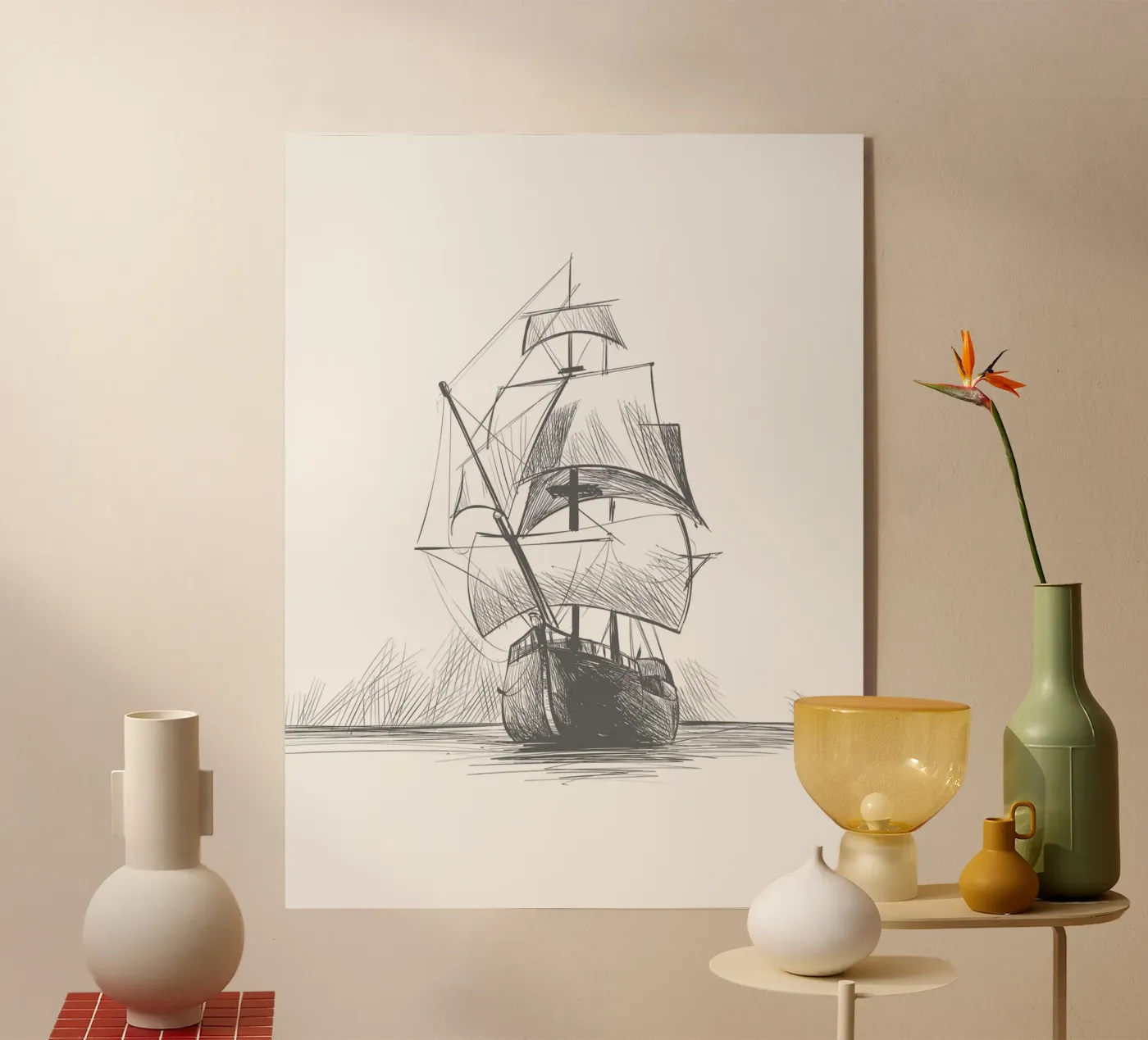 Sailing ship plexiglass da Urban Art Draw