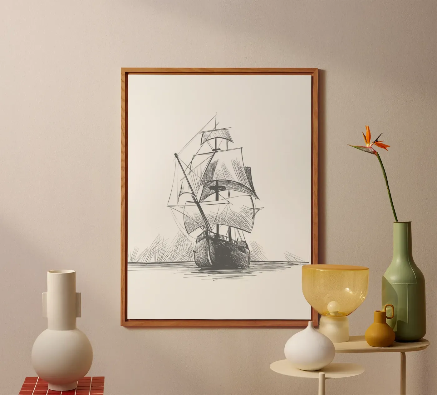 Sailing ship forex plate by Urban Art Draw