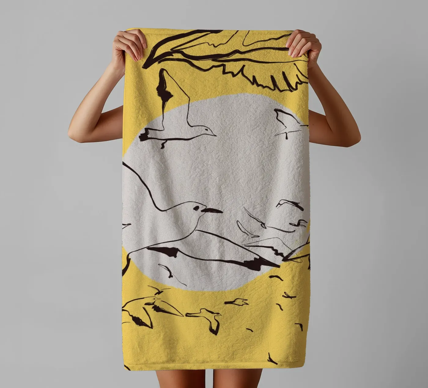 Oiseaux serviette de bain de Urban Art Draw