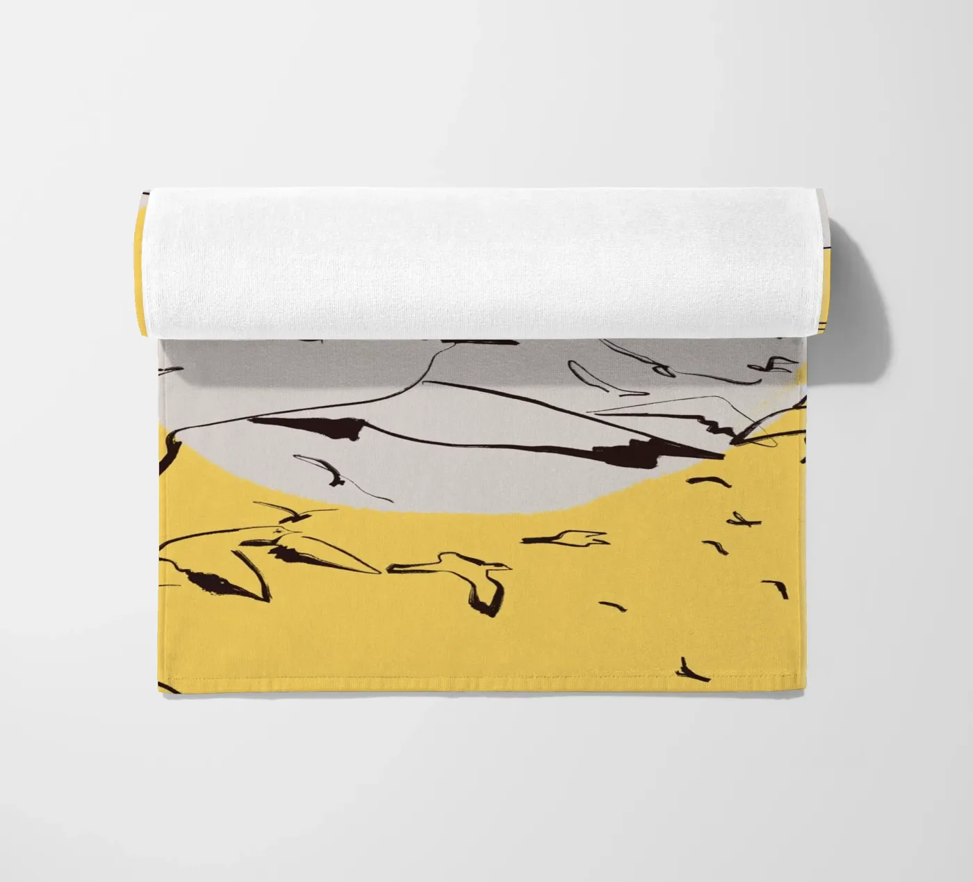 Birds beach towel by Urban Art Draw
