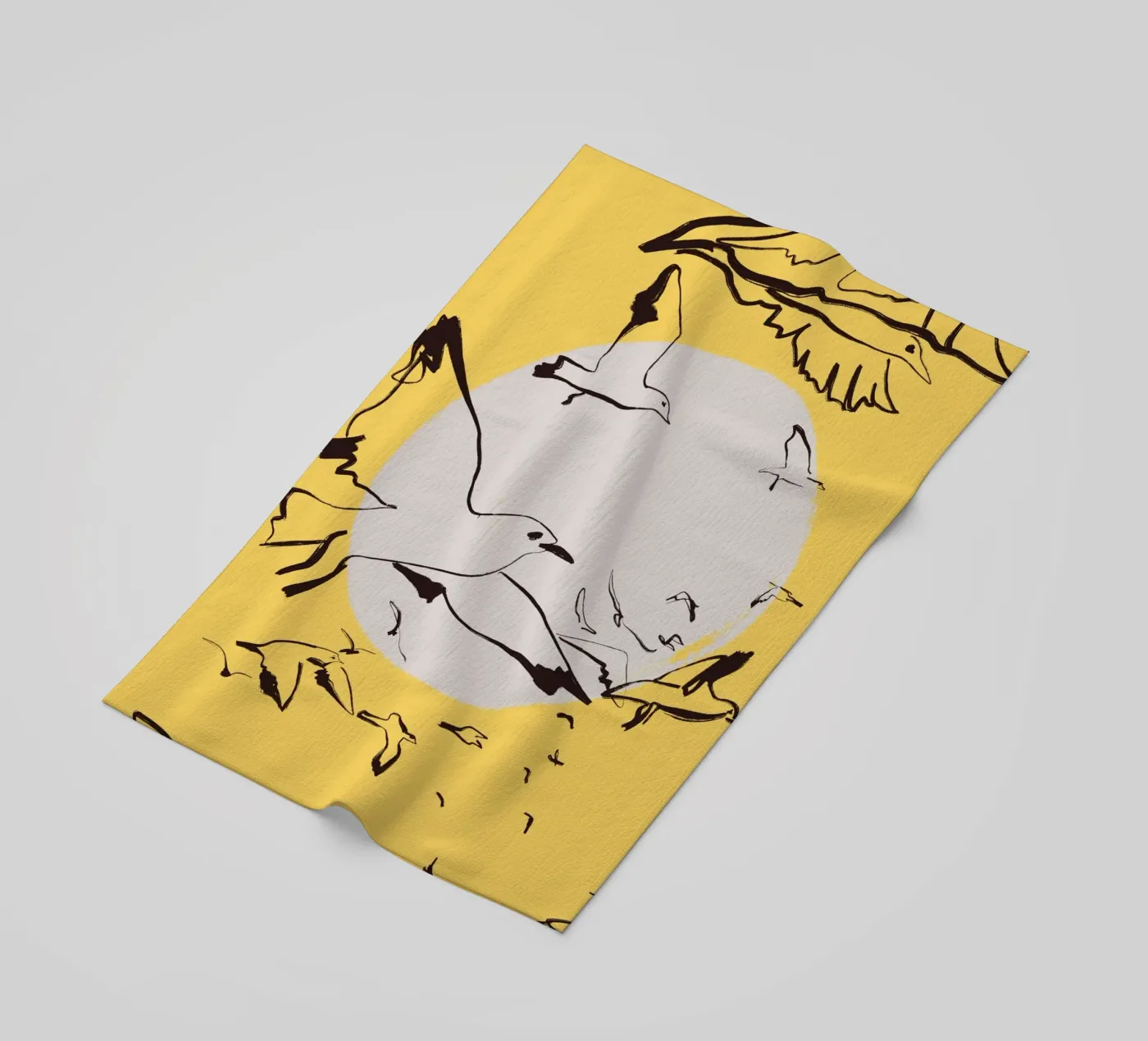 Birds beach towel by Urban Art Draw