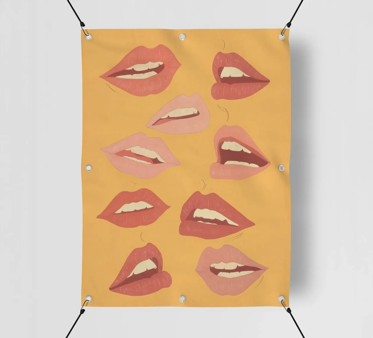 Labbra giocose telo in pvc da ThingDesign