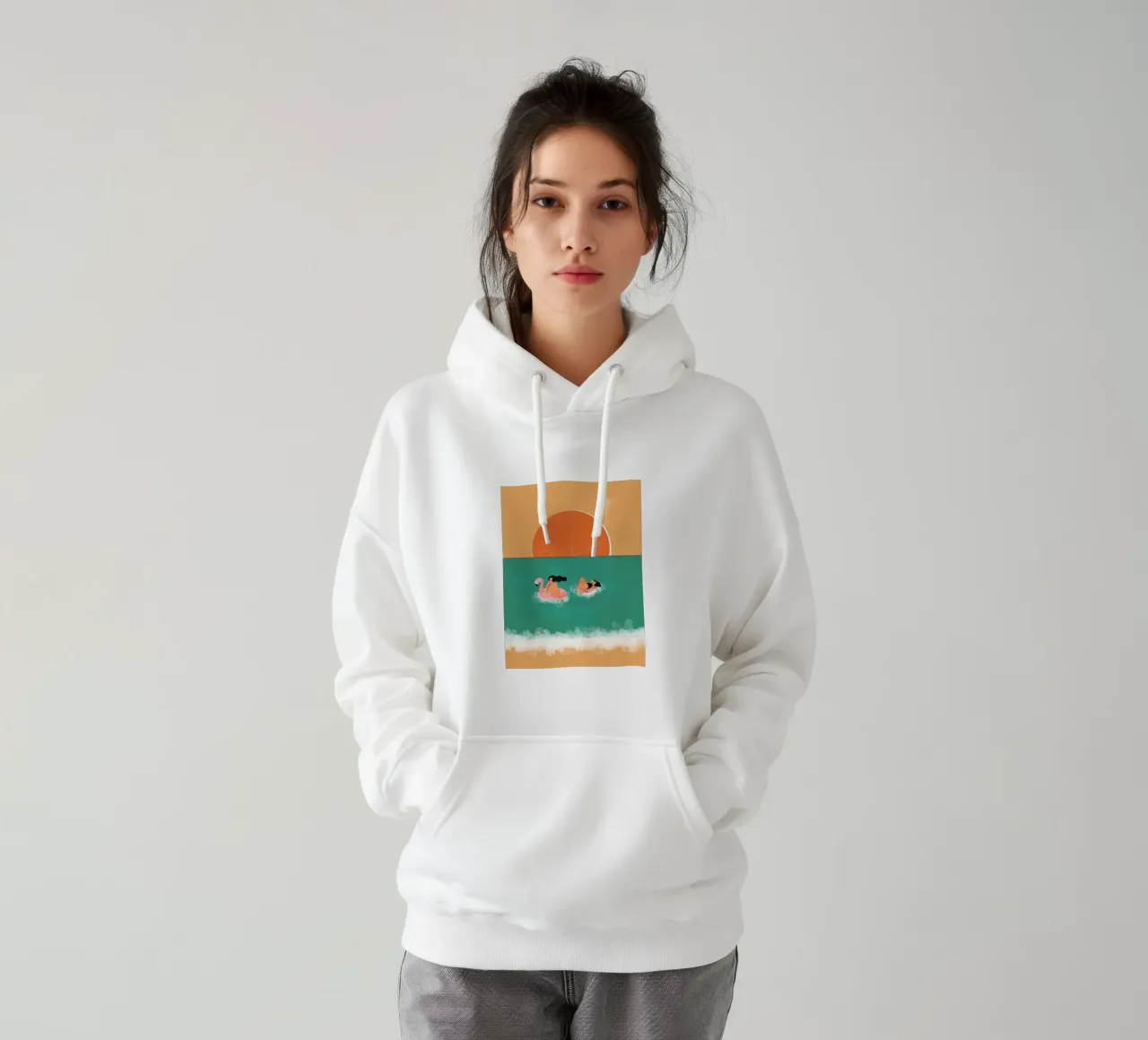 Galleggiare in paradiso felpa con cappuccio da Urban Art Draw