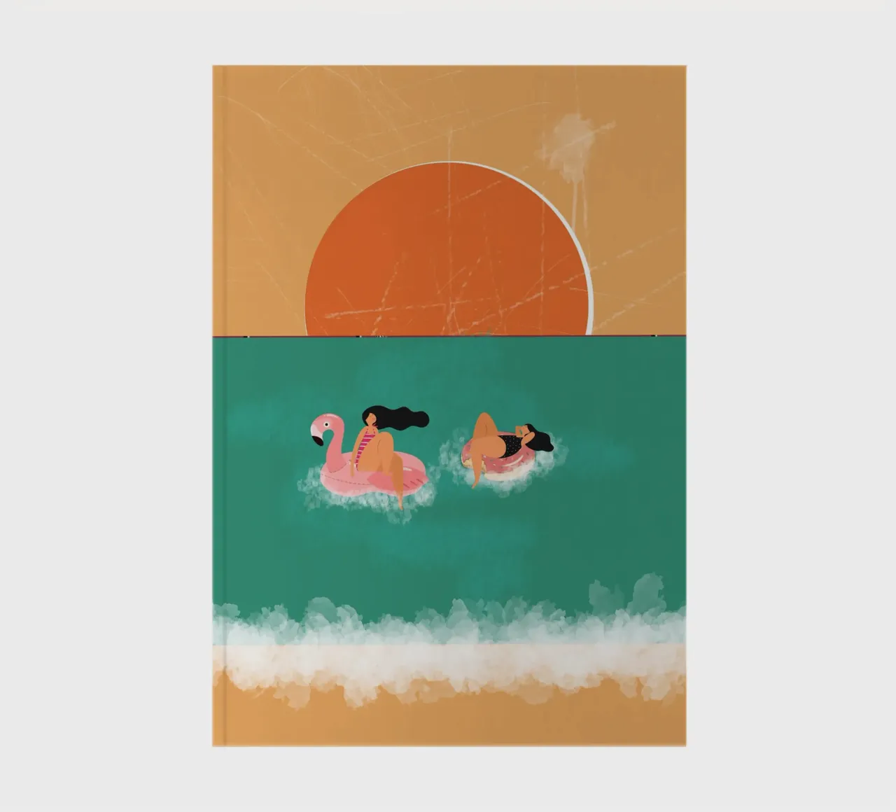 Floating in Paradise notebook by Urban Art Draw